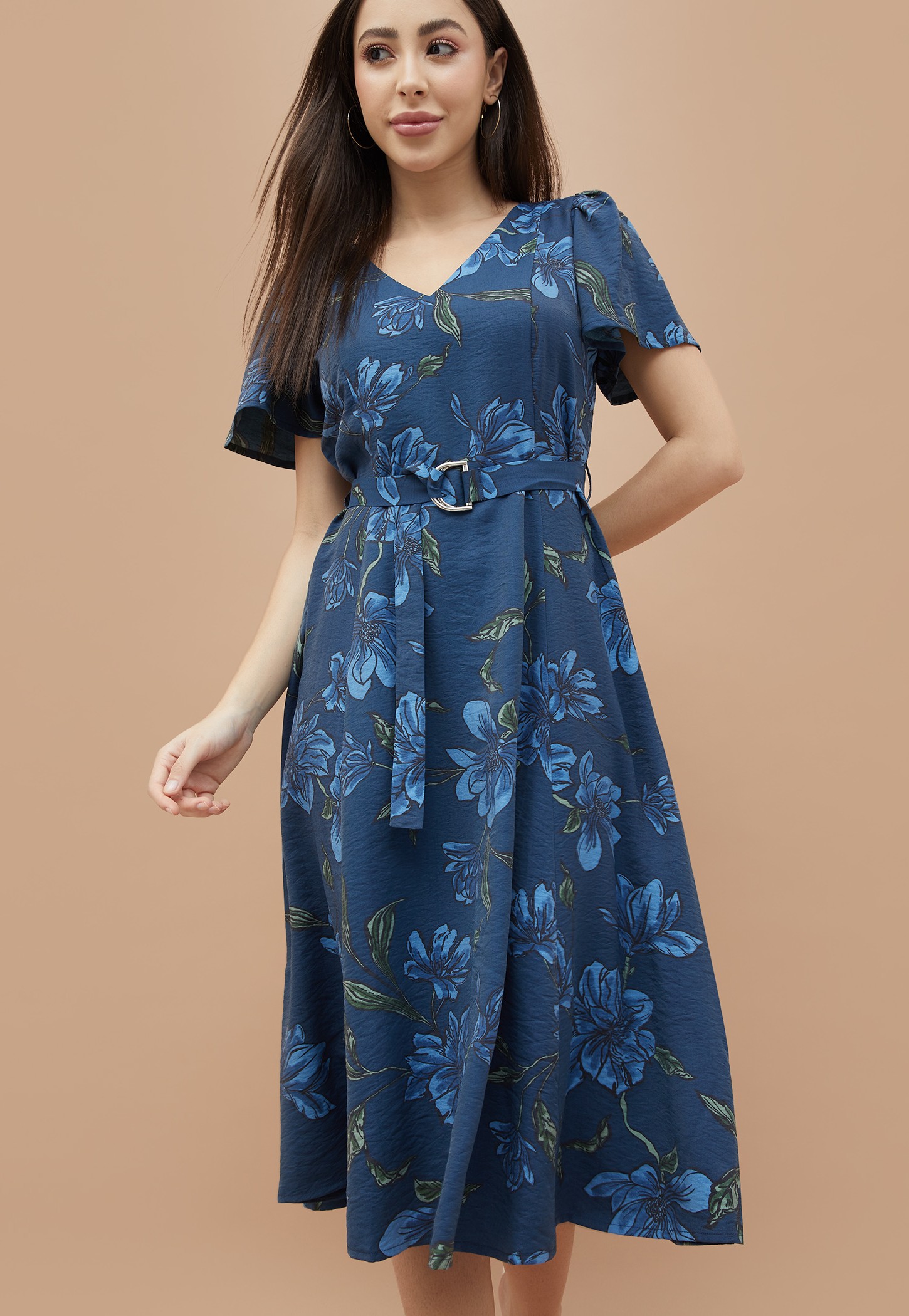 CODE Floral Print A-line Dress-picture-48