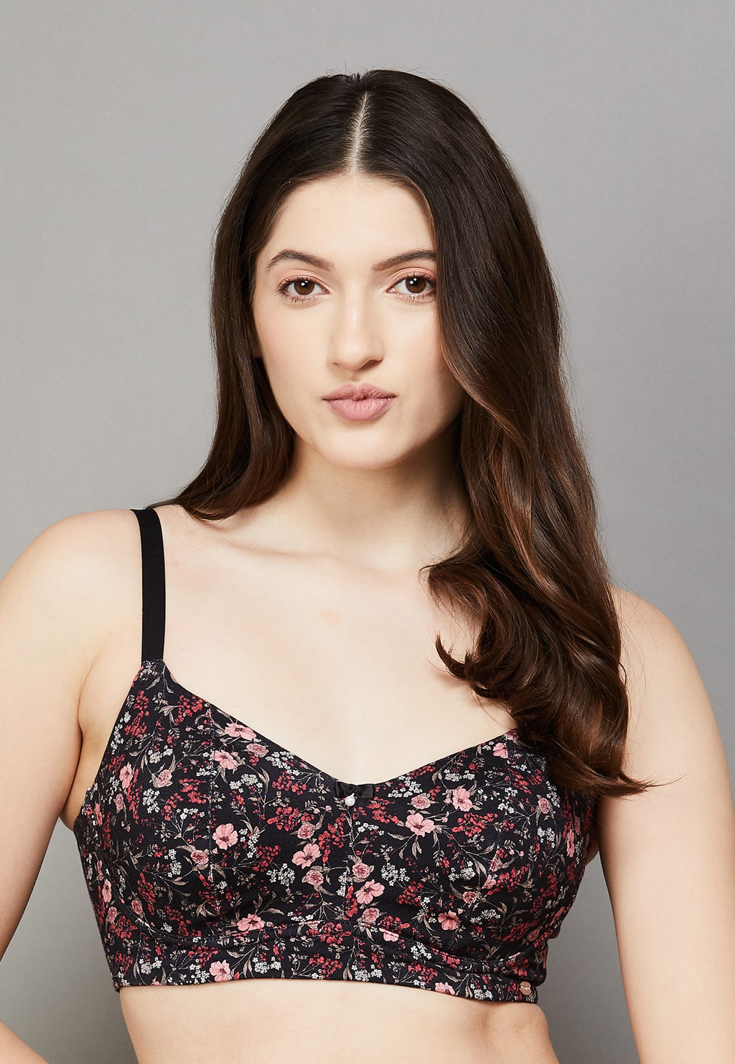 ENAMOR Floral Print Padded Non-Wired T-shirt Bra-picture-17