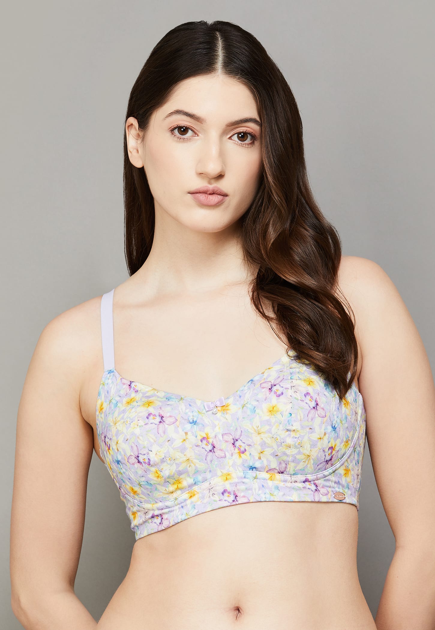 ENAMOR Floral Print Padded Non-Wired T-shirt Bra-picture-17