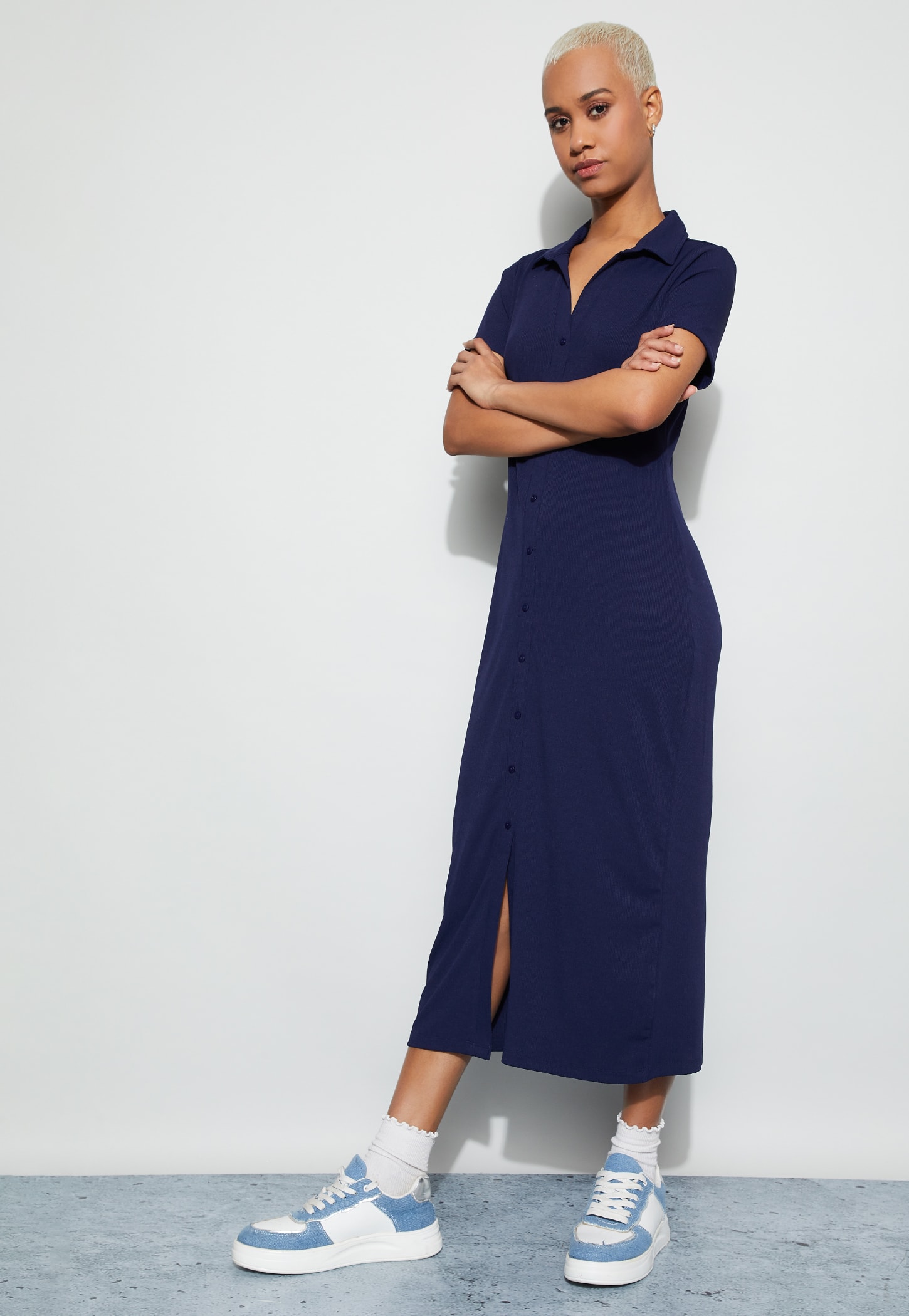 GINGER Ribbed Polo Dress-picture-51