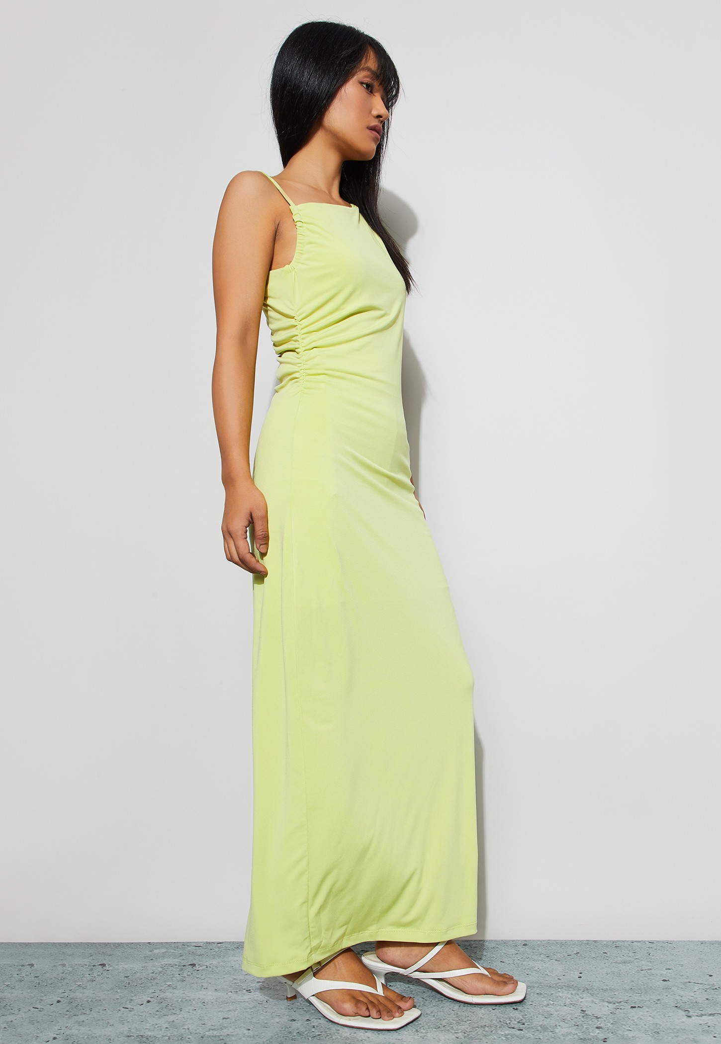GINGER Solid One-Shoulder Maxi Dress-picture-40