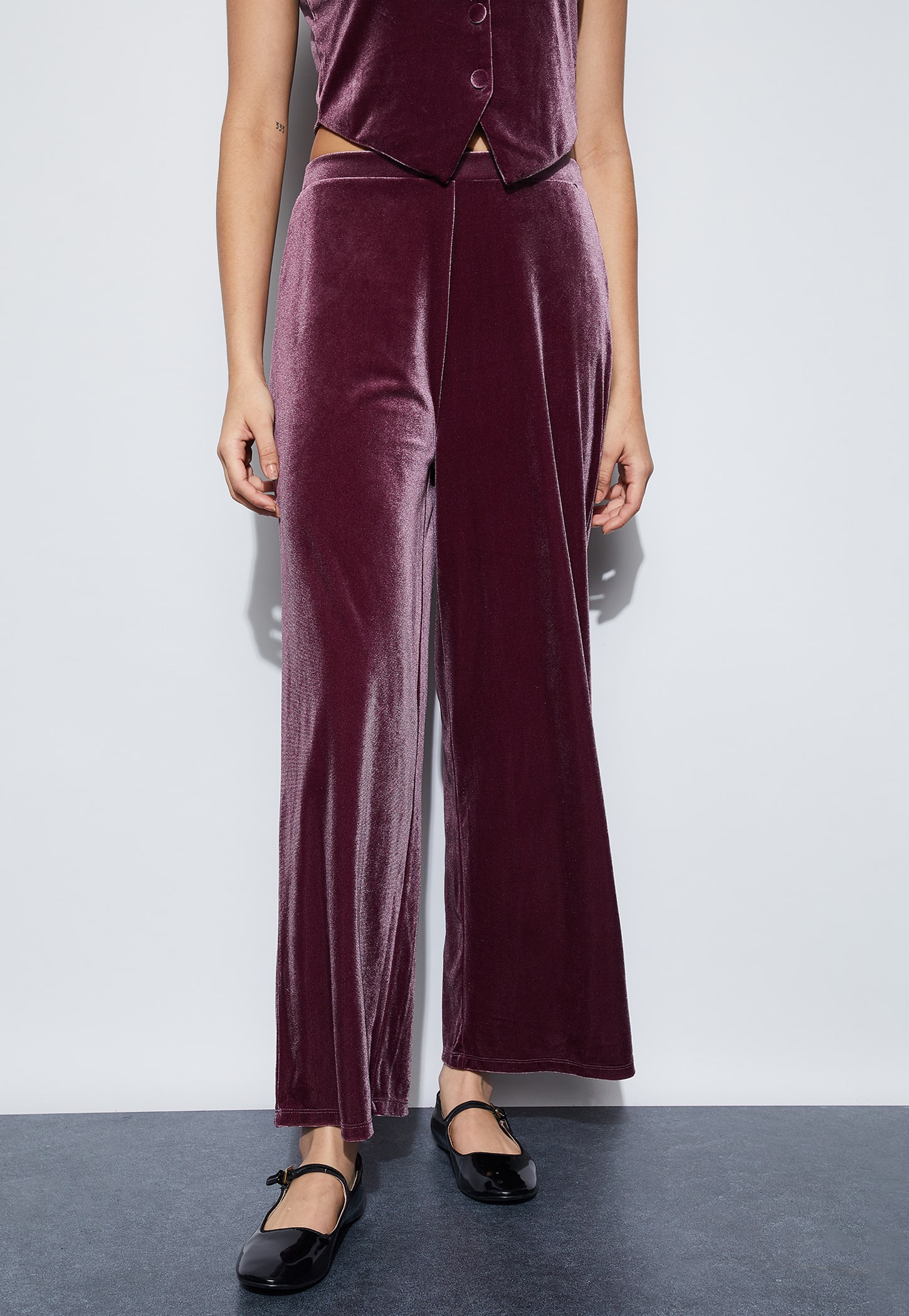 GINGER Solid Wide Leg Trousers-picture-46