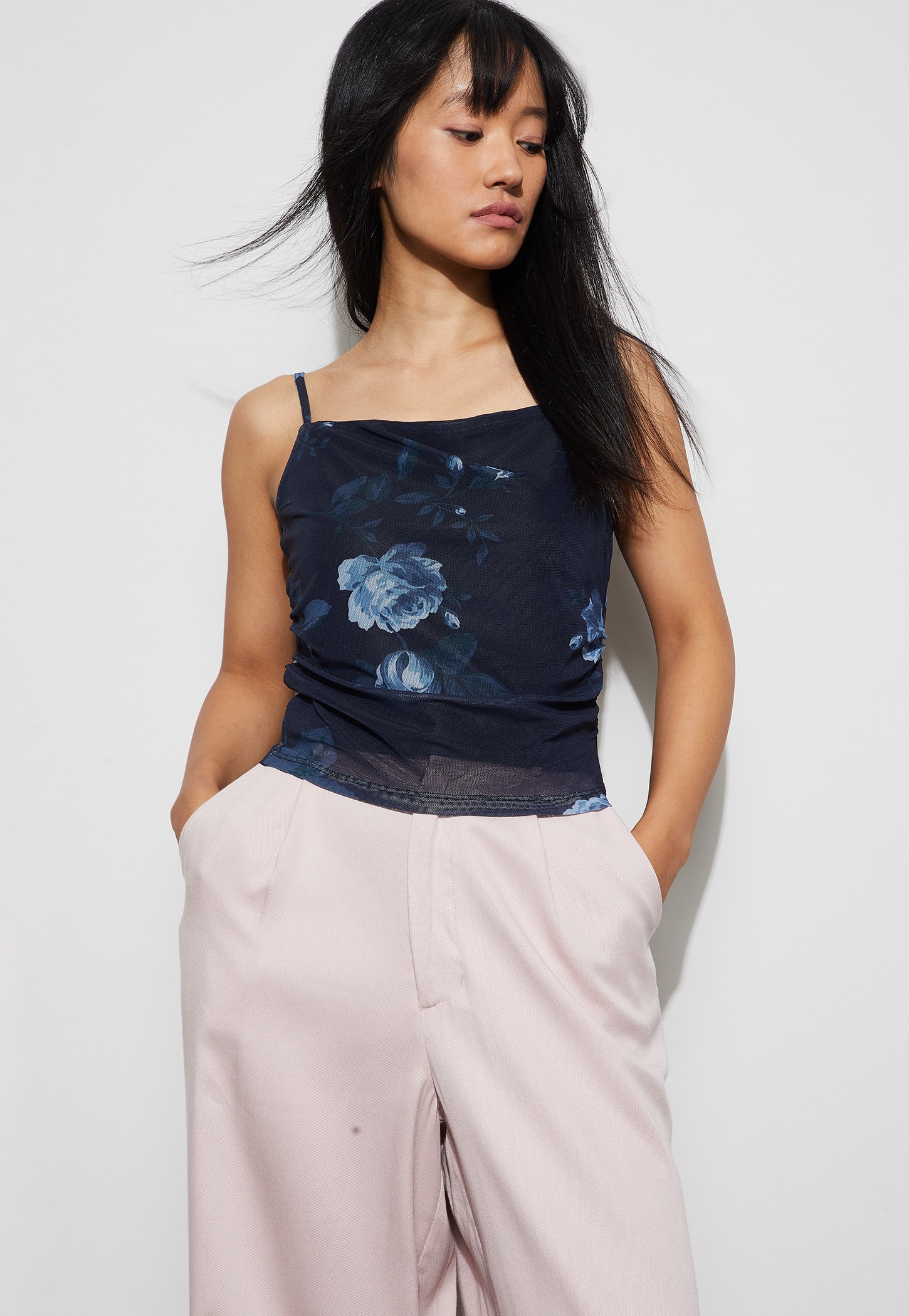 GINGER Floral Print Mesh Cami Top-picture-39