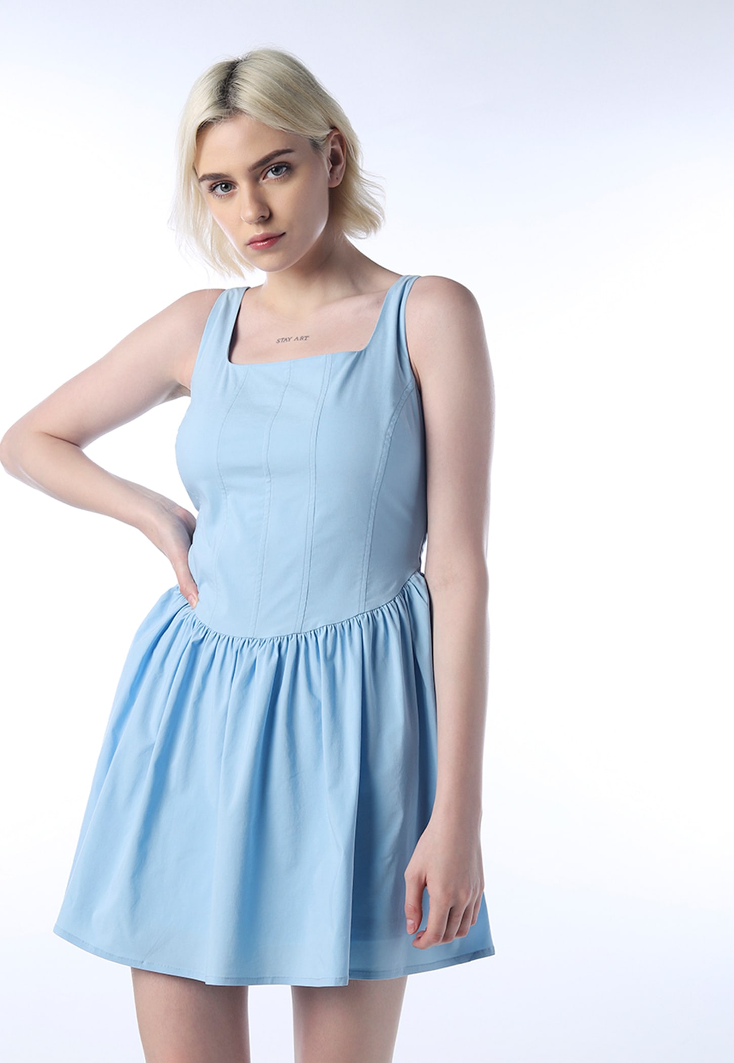 ONLY Solid Mini Dress-picture-47