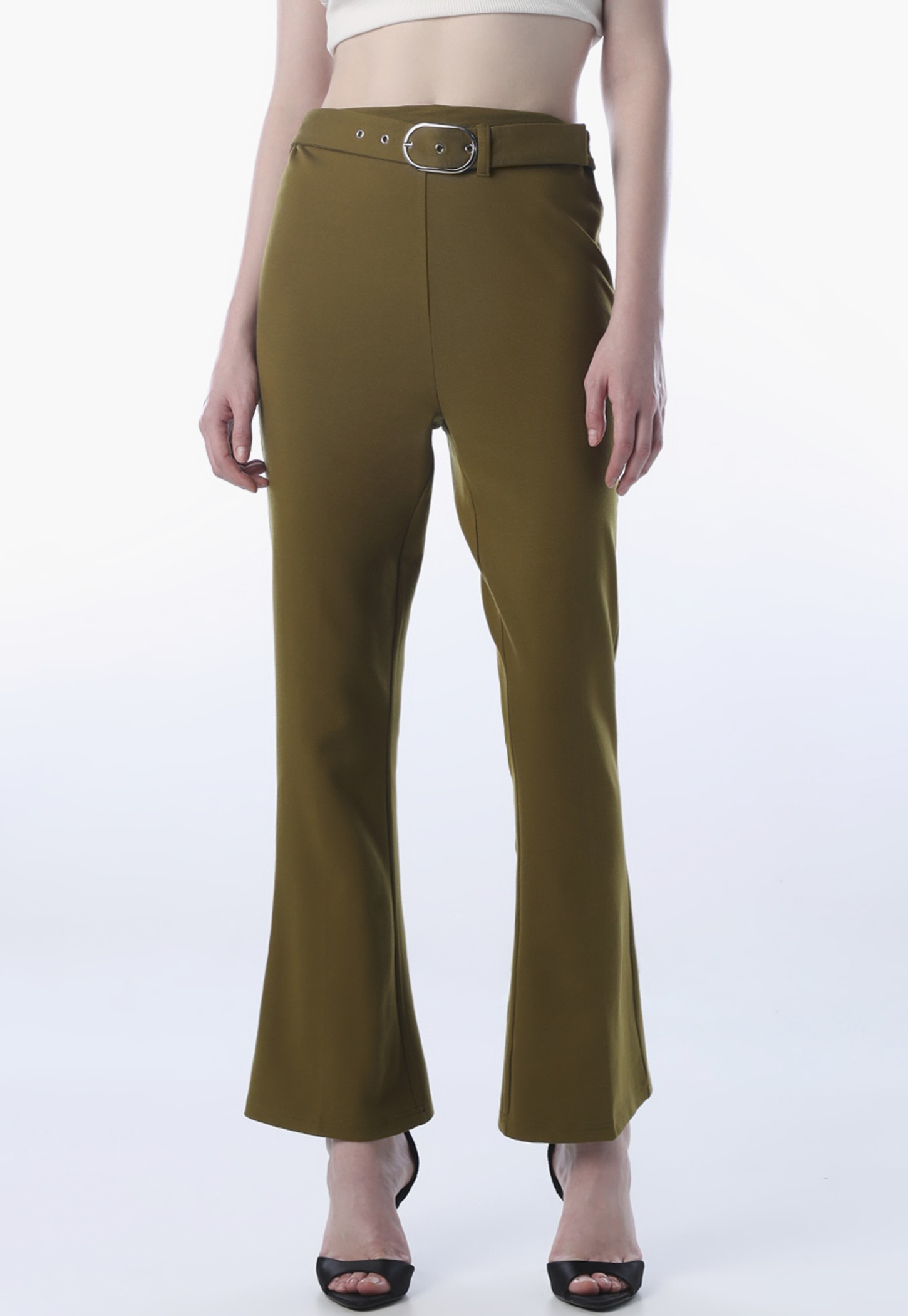 ONLY Solid Bootcut Fit Trousers-picture-18