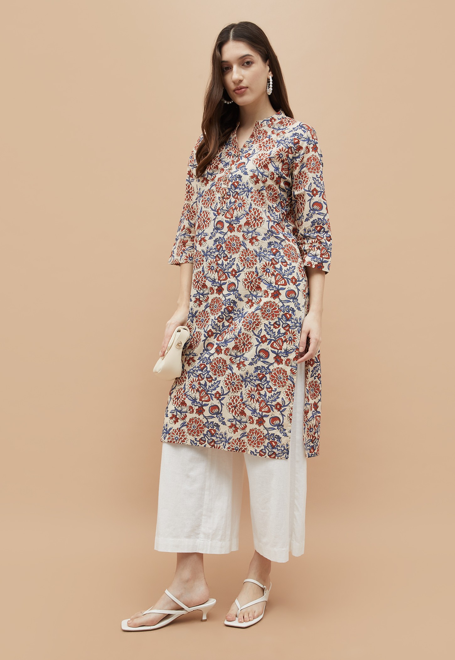 MELANGE Floral Print Straight Kurta-picture-19