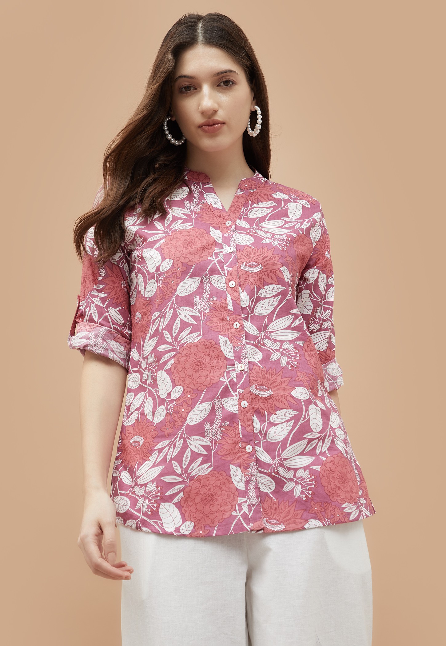 MELANGE Floral Printed Straight Kurti-picture-10