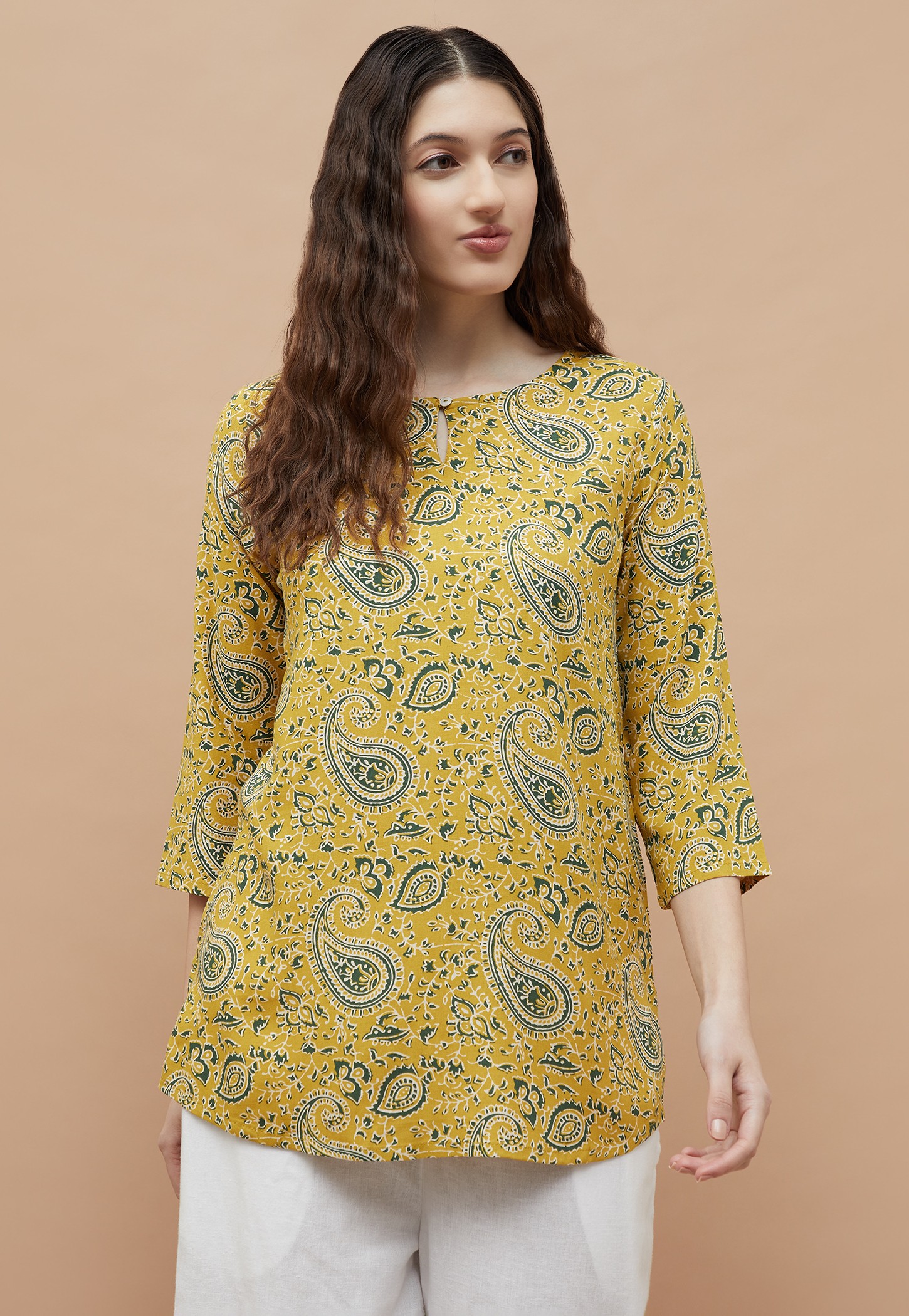 MELANGE Paisley Print Straight Kurti-picture-42