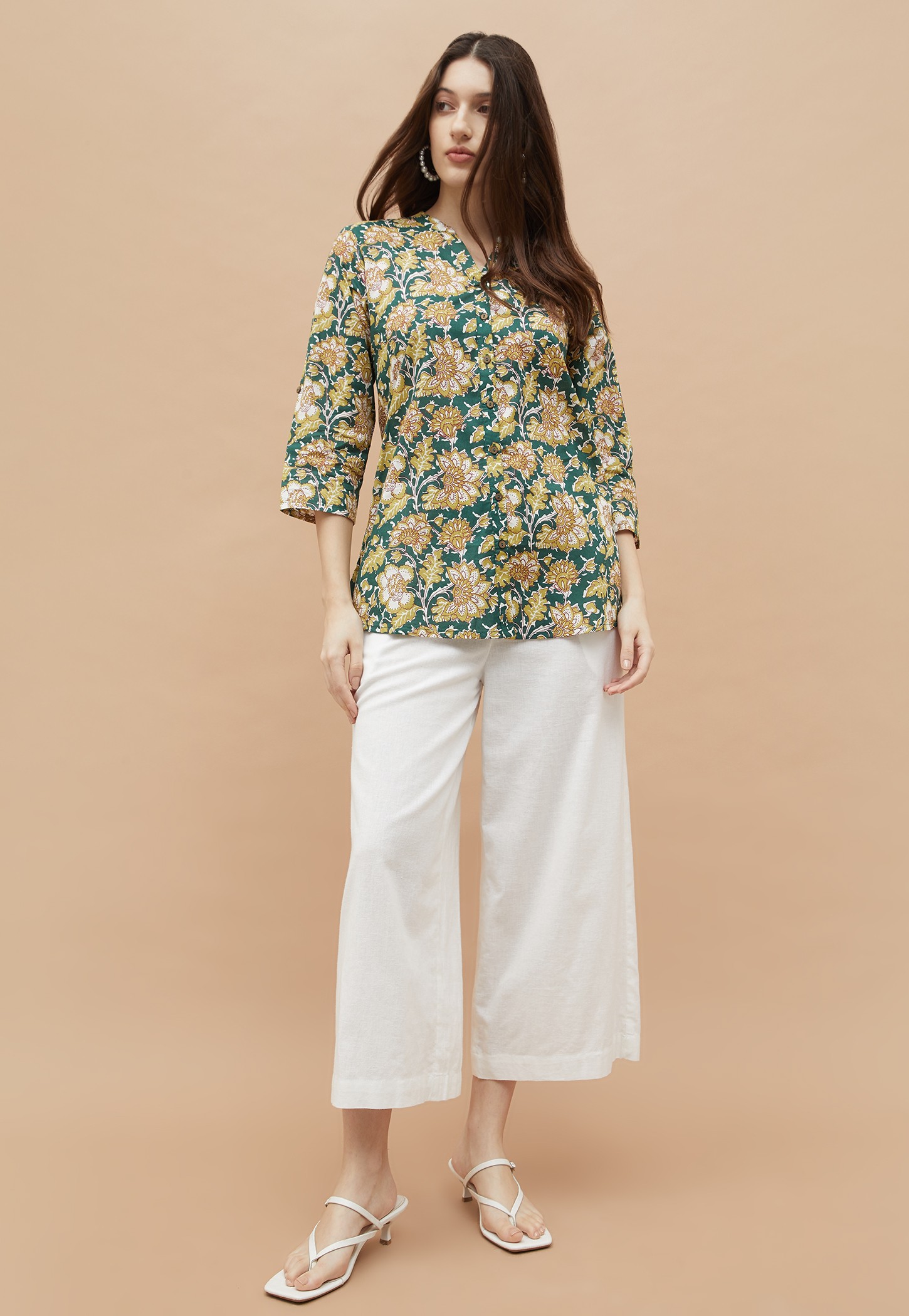 MELANGE Floral Print Straight Kurti-picture-53