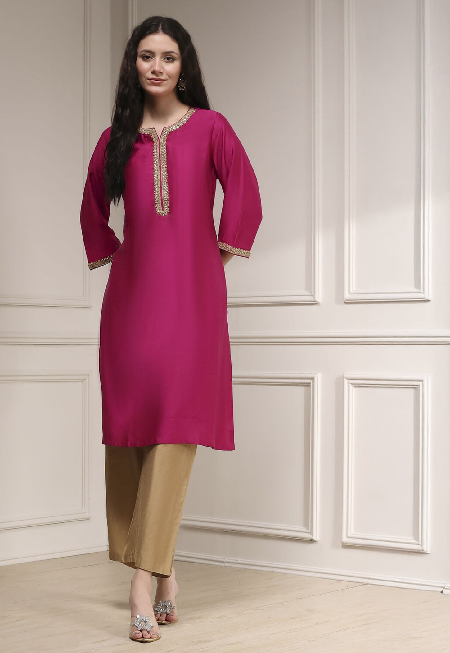 BIBA Embellished Straight Kurta-picture-34