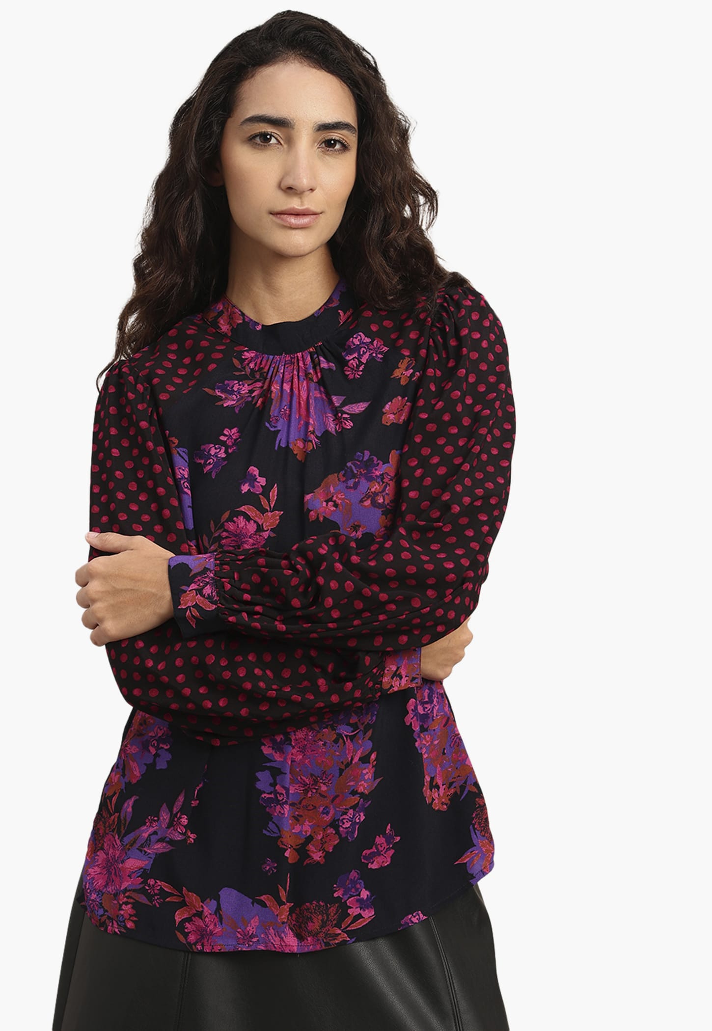 VERO MODA Floral Print Buttoned Casual Top-image-41