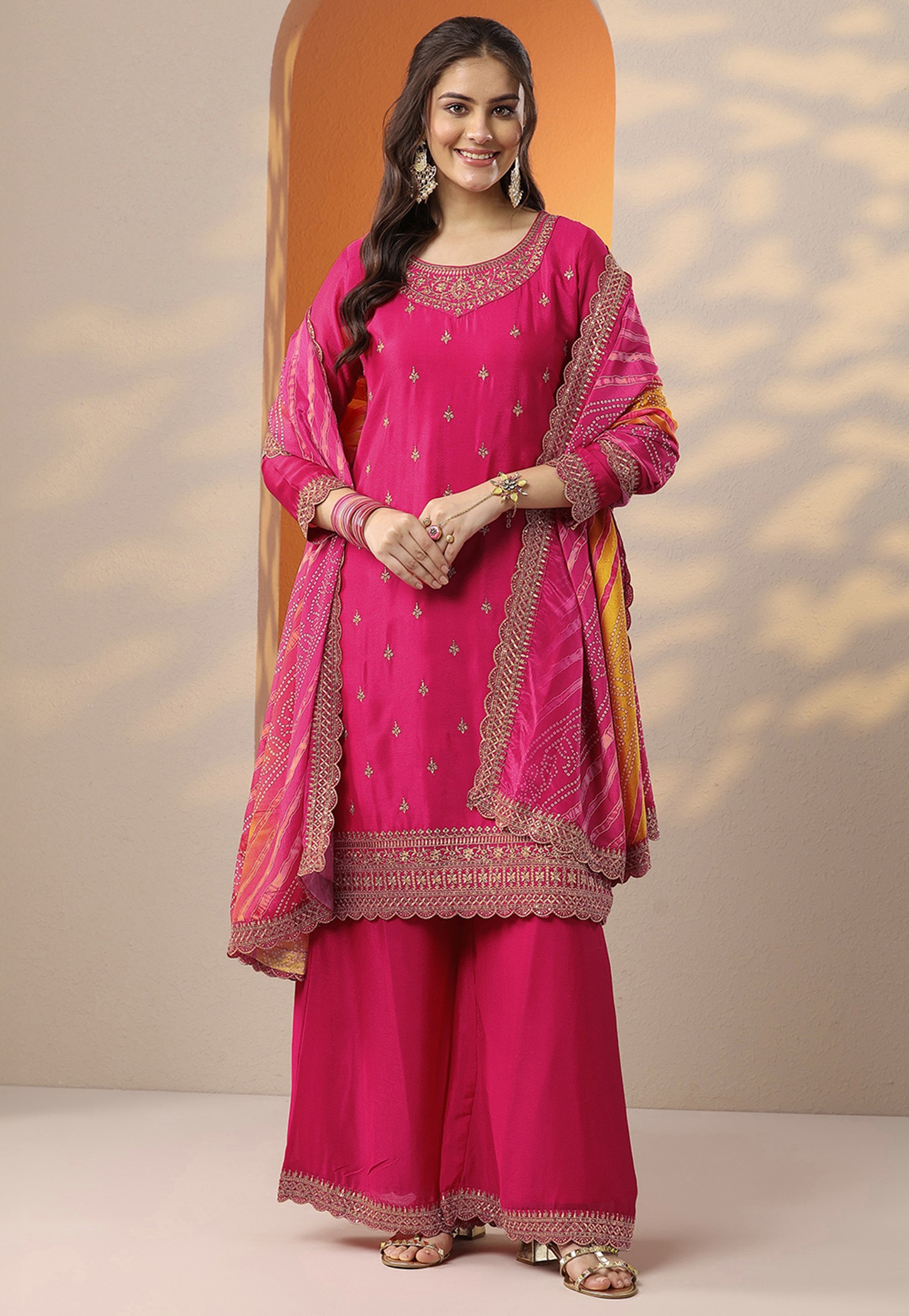 LIBAS Embroidered Straight Kurta Set-picture-18