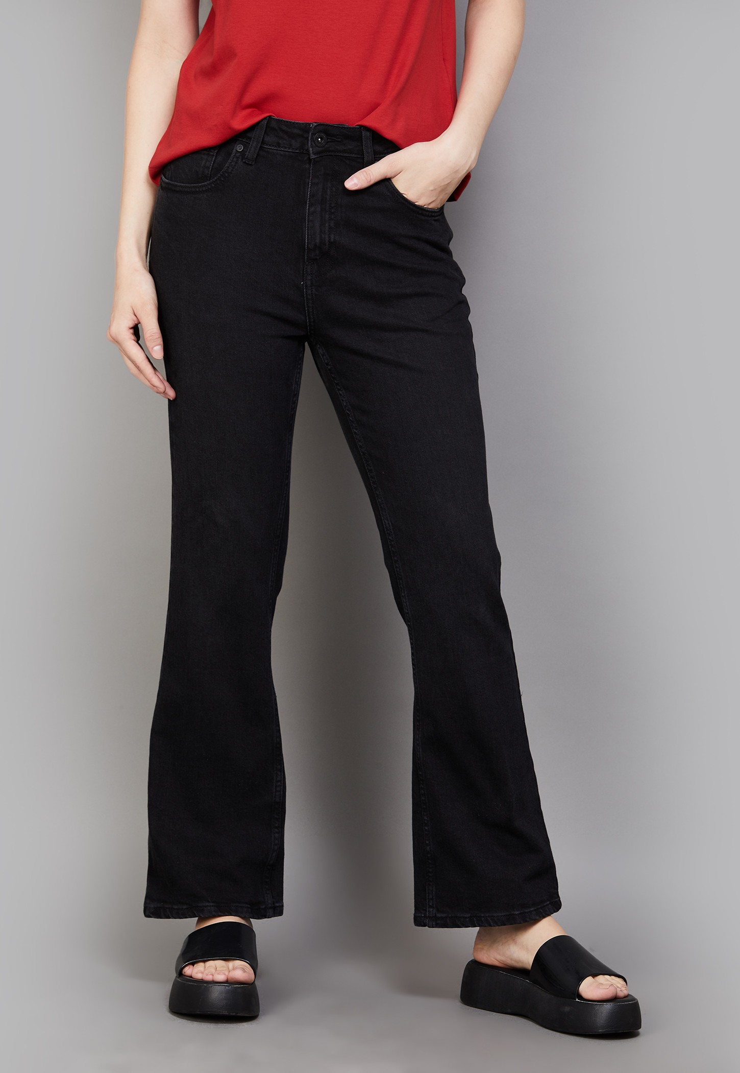 VERO MODA Washed Flared Fit Jeans-image-4