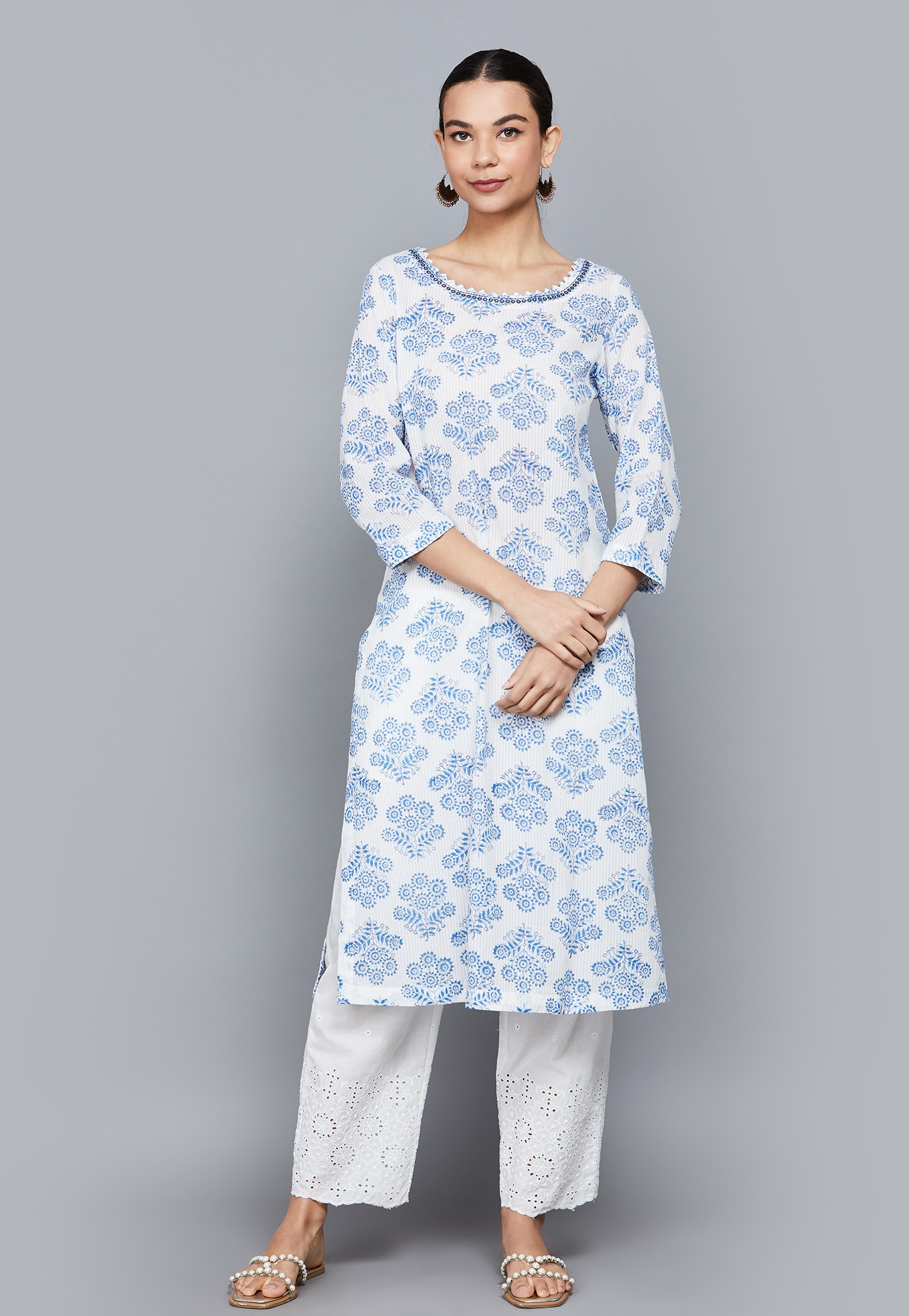 W Floral Print Straight Kurta-picture-32