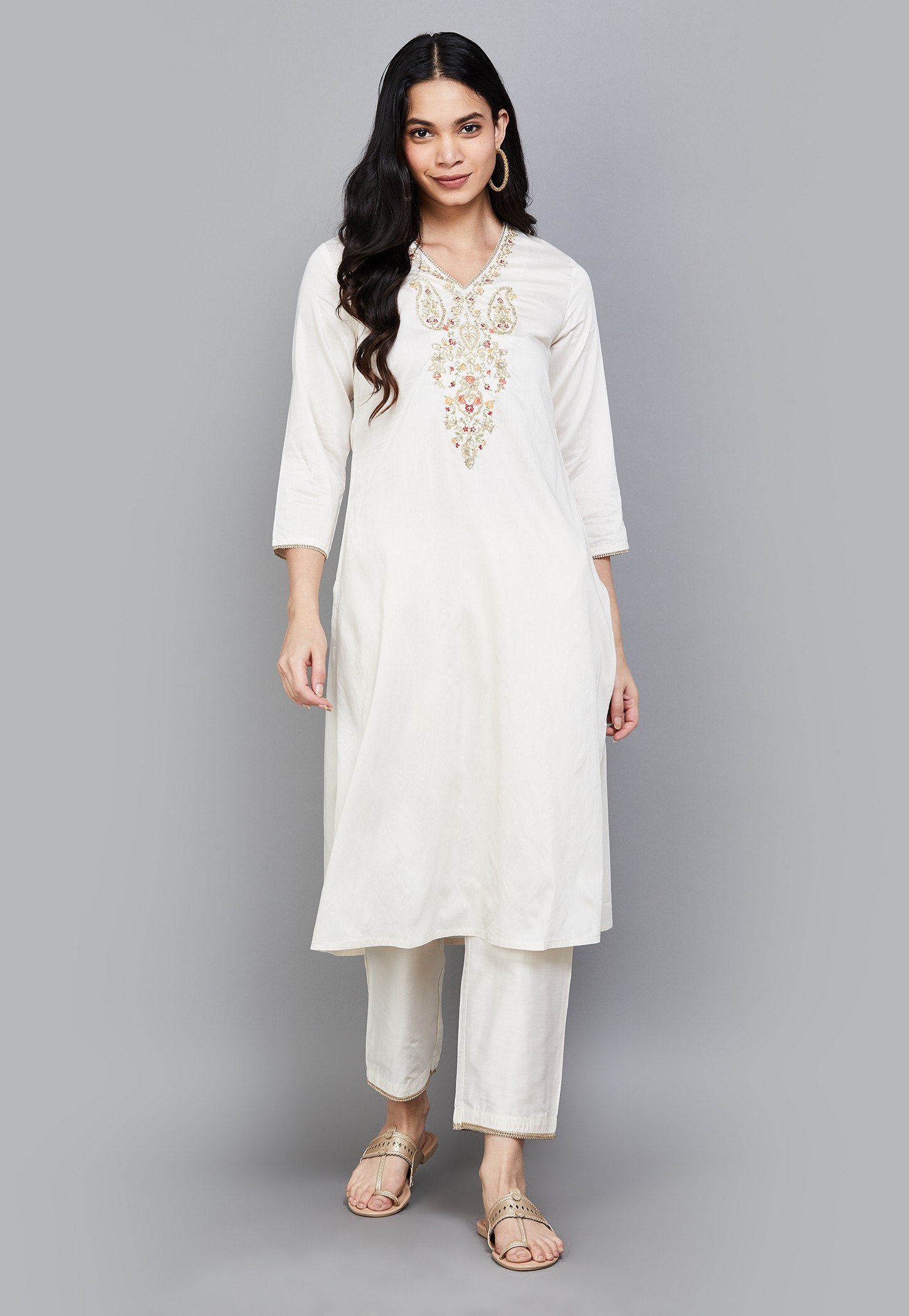 W Embroidered Straight Kurta-picture-11