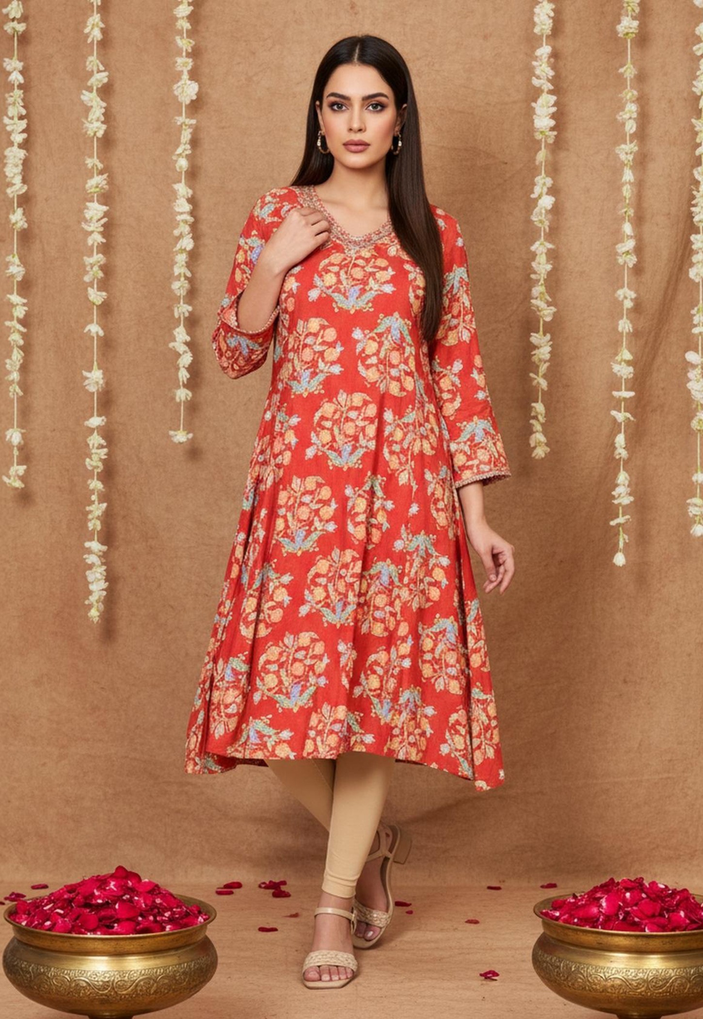 W Printed Flared Kurta-picture-12