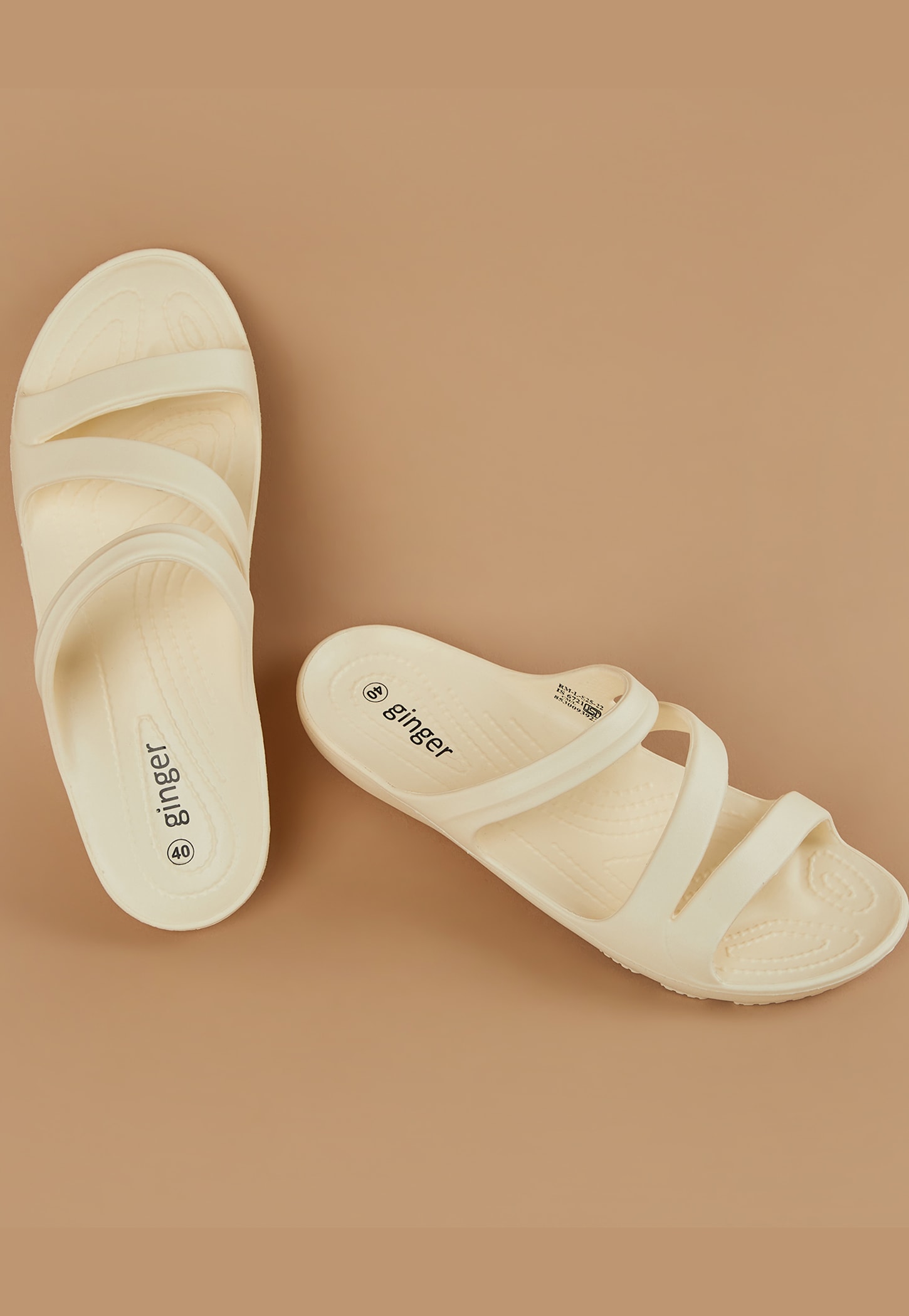 GINGER Textured Strappy Sliders-picture-40