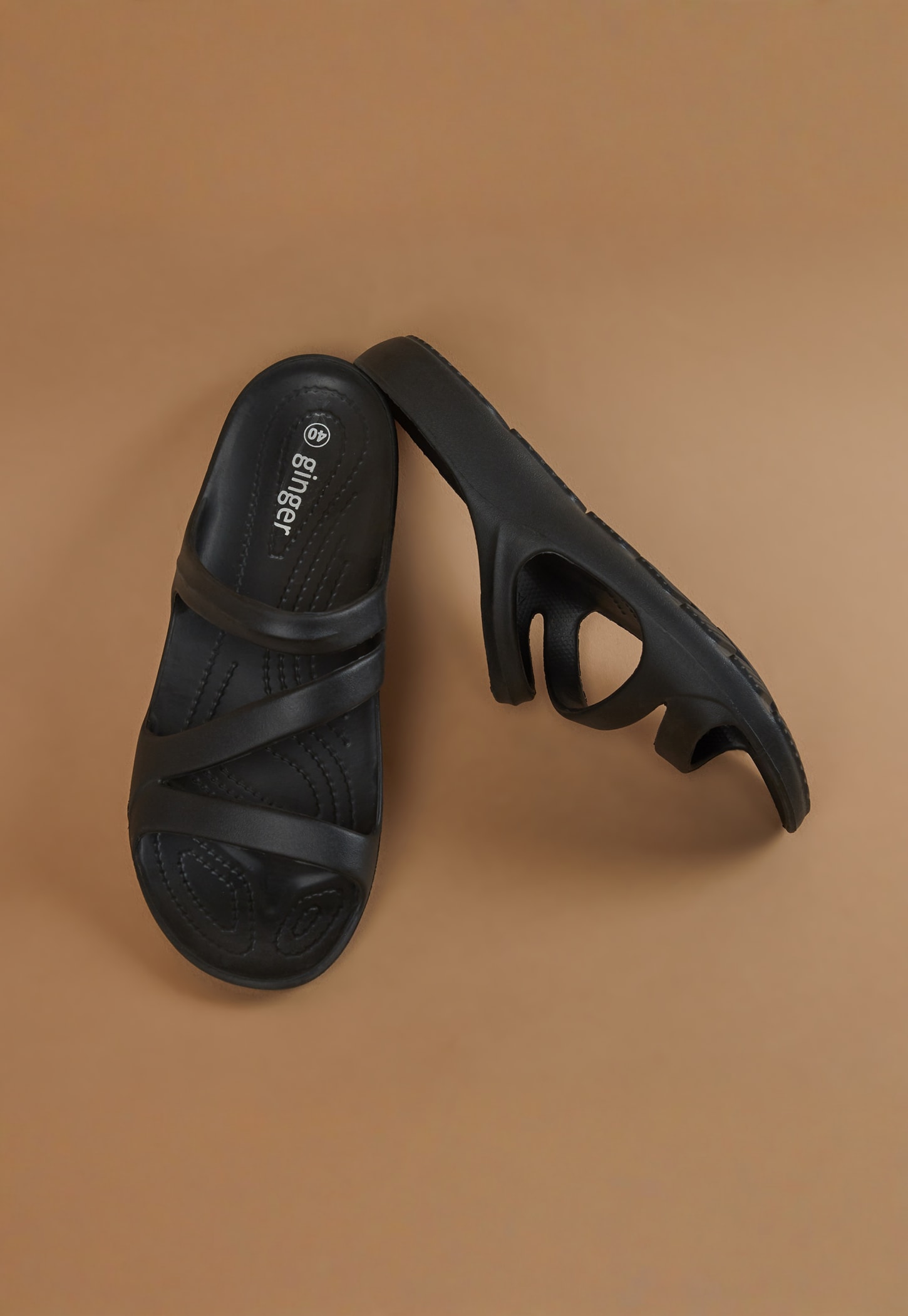 GINGER Textured Strappy Sliders-picture-55