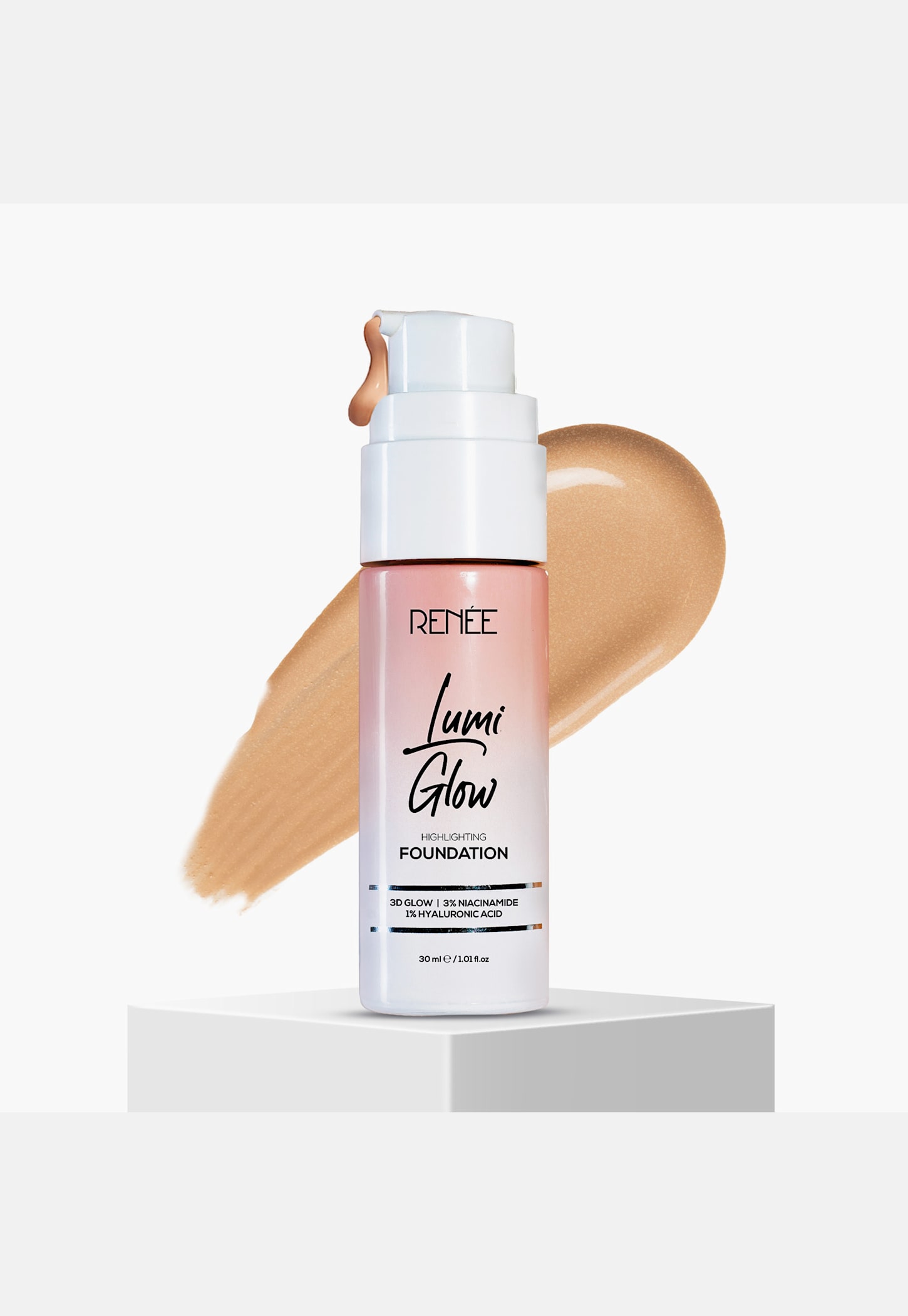 RENEE Lumi Glow Highlighting Liquid Foundation - 04 Luminous Sand - 30ml-image-38