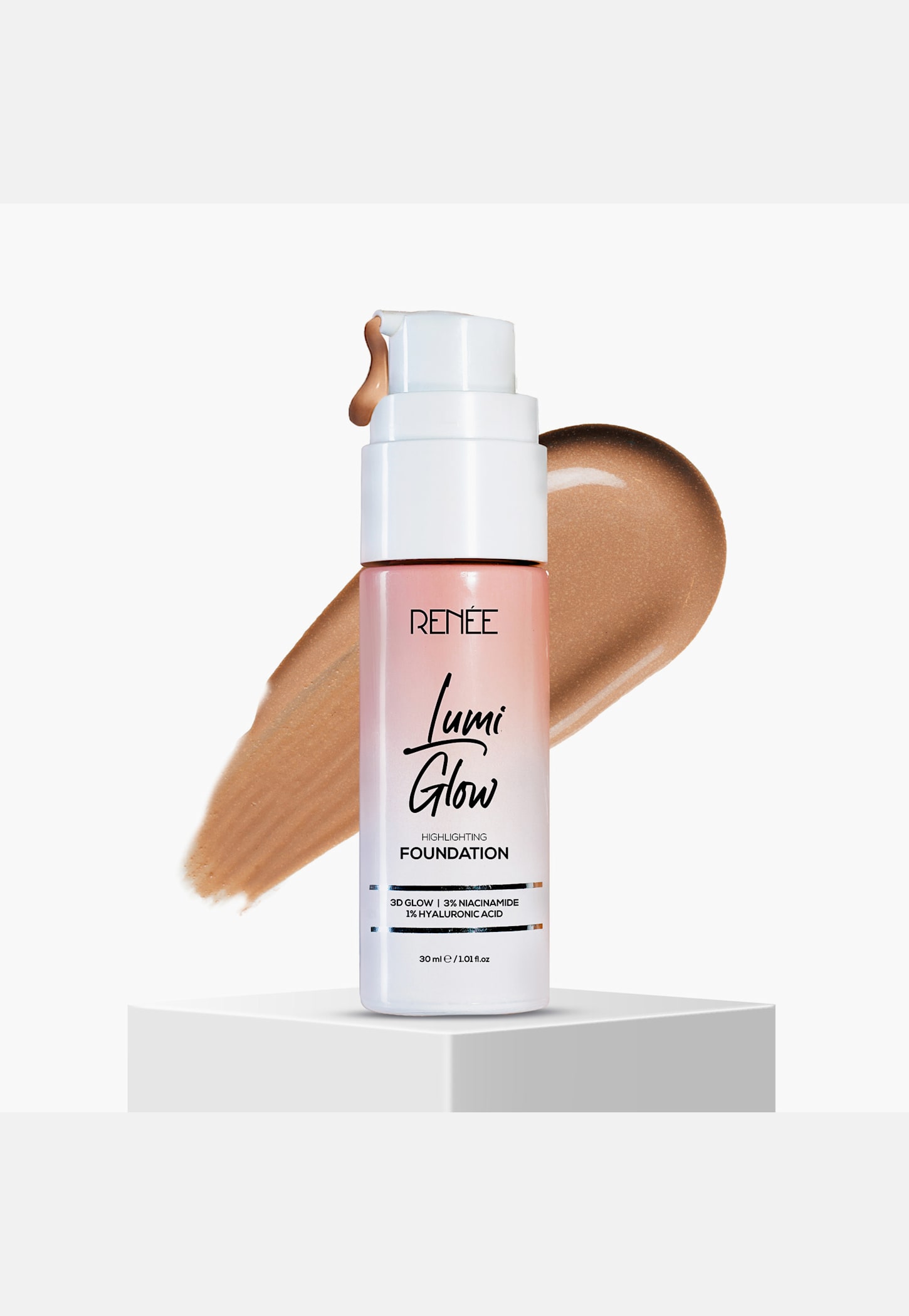 RENEE Lumi Glow Highlighting Liquid Foundation - 05 Silk Cocoa - 30ml-image-34