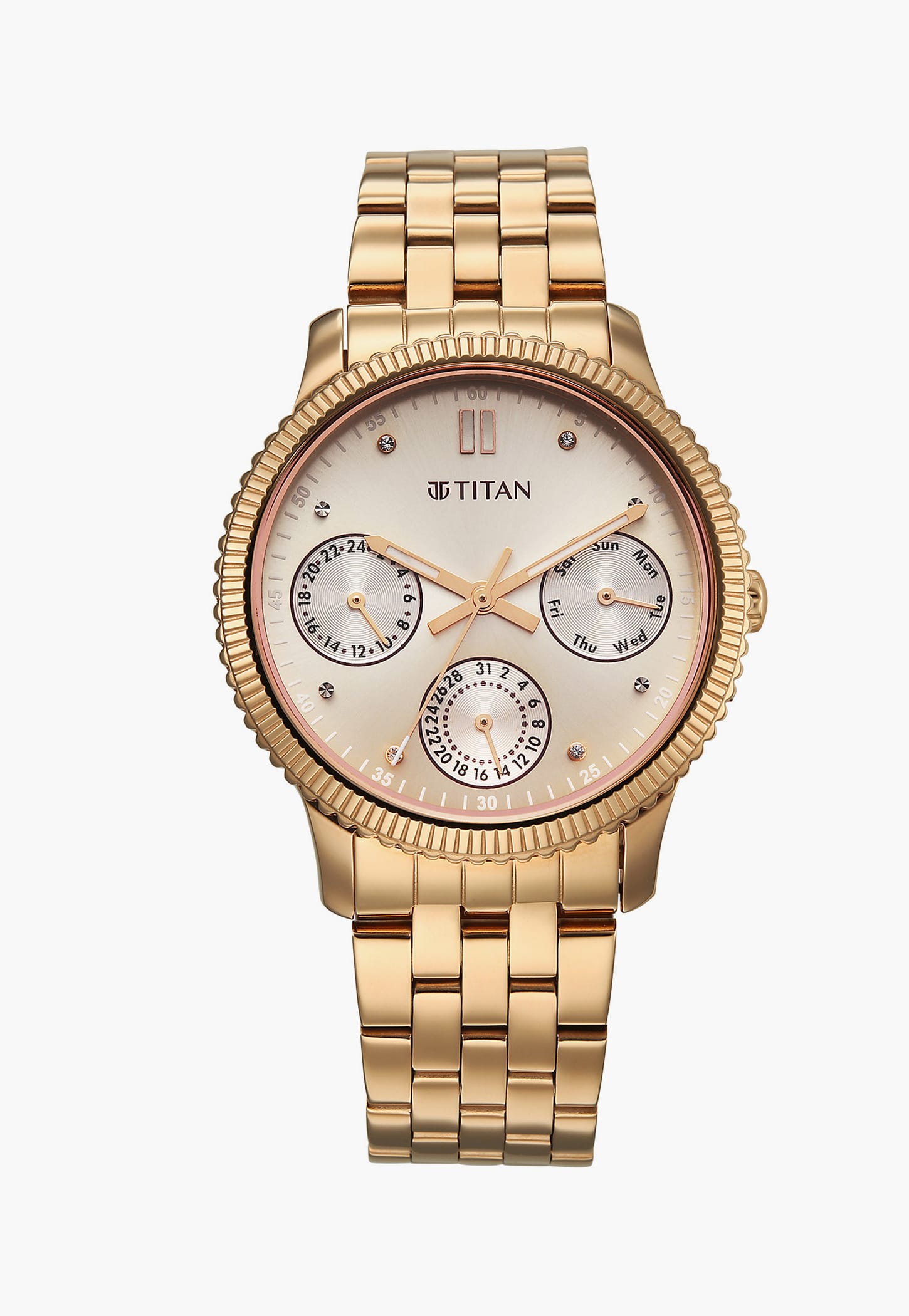 TITAN Sports Fashion Stainless Steel Multifunction Watch - 2765WM02-image-27