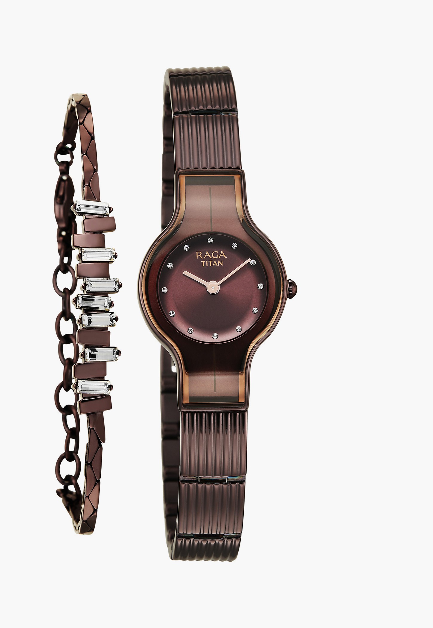 TITAN Raga Glimmers Analog Watch with Bracelet - 95328QM01F-picture-31