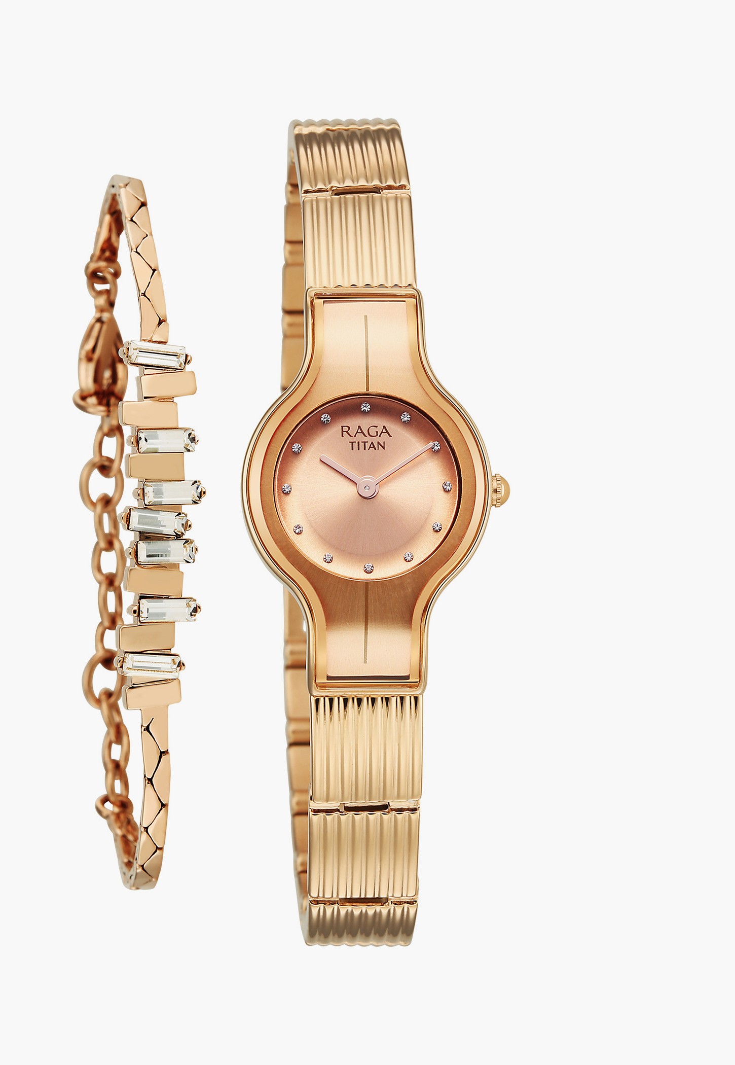 TITAN Raga Glimmers Analog Watch with Bracelet - 95328WM01F