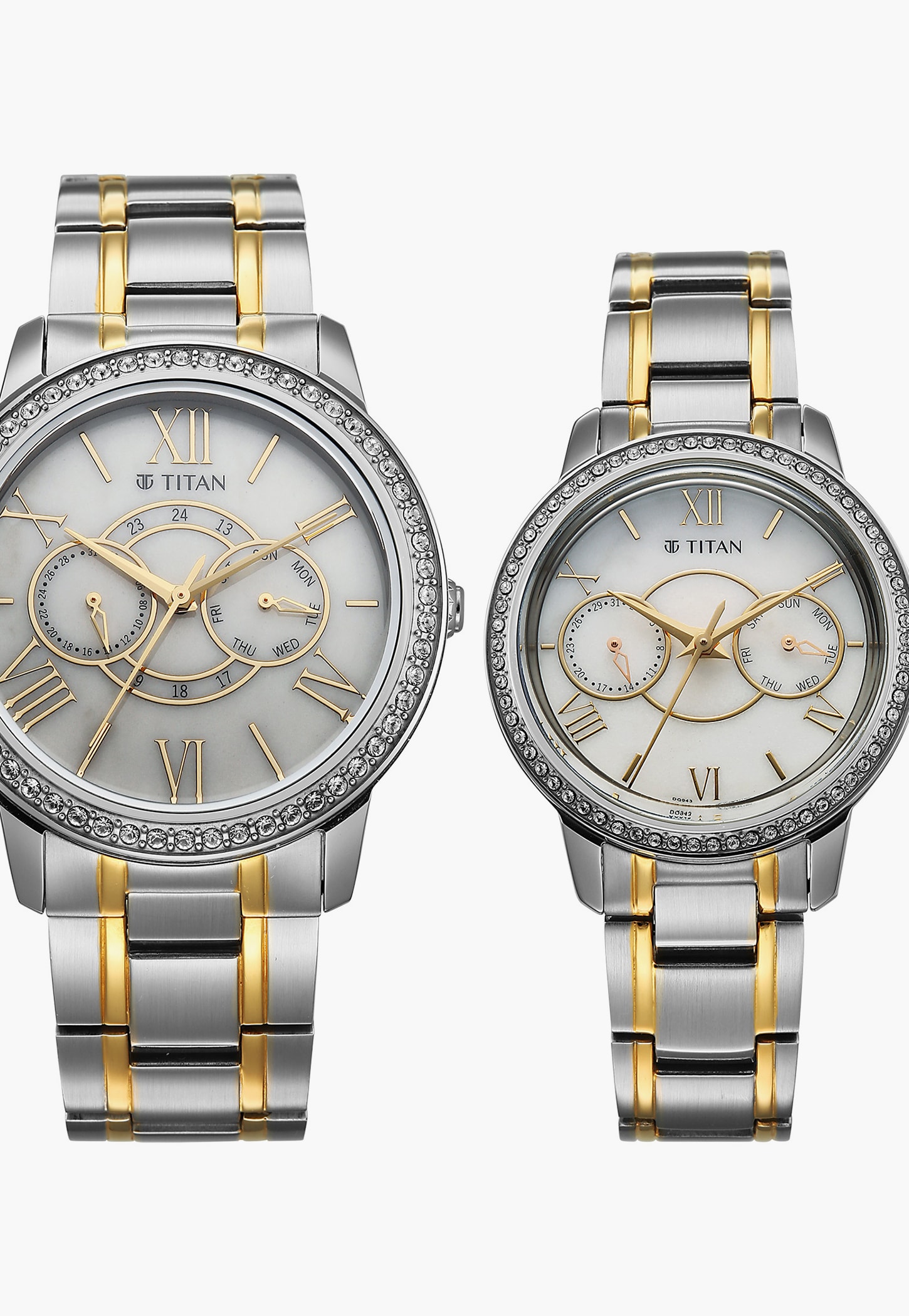 TITAN Royale Bandhan Couple Multifunction Watch Set - 100022778BM01-picture-46
