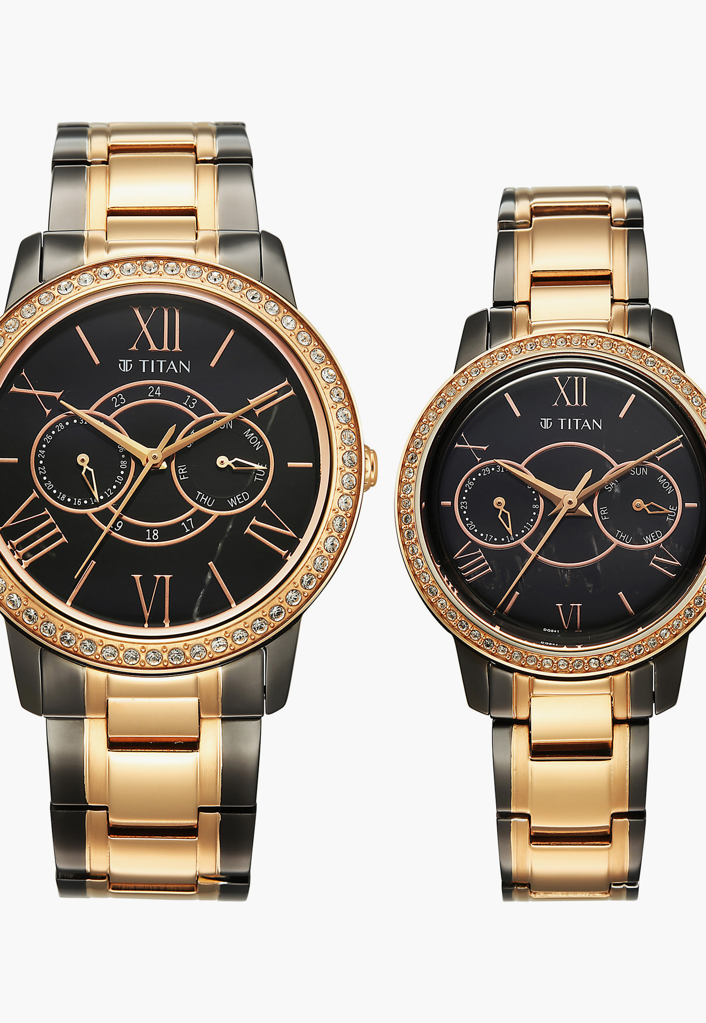 TITAN Royale Bandhan Couple Multifunction Watch Set - 100022778KM01-image-18