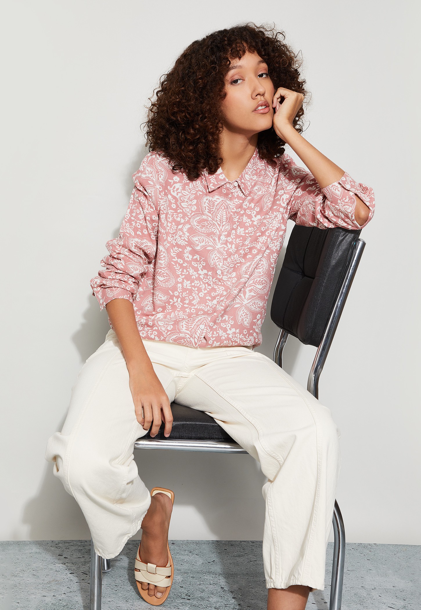 FAME FOREVER Floral Print Shirt-picture-33