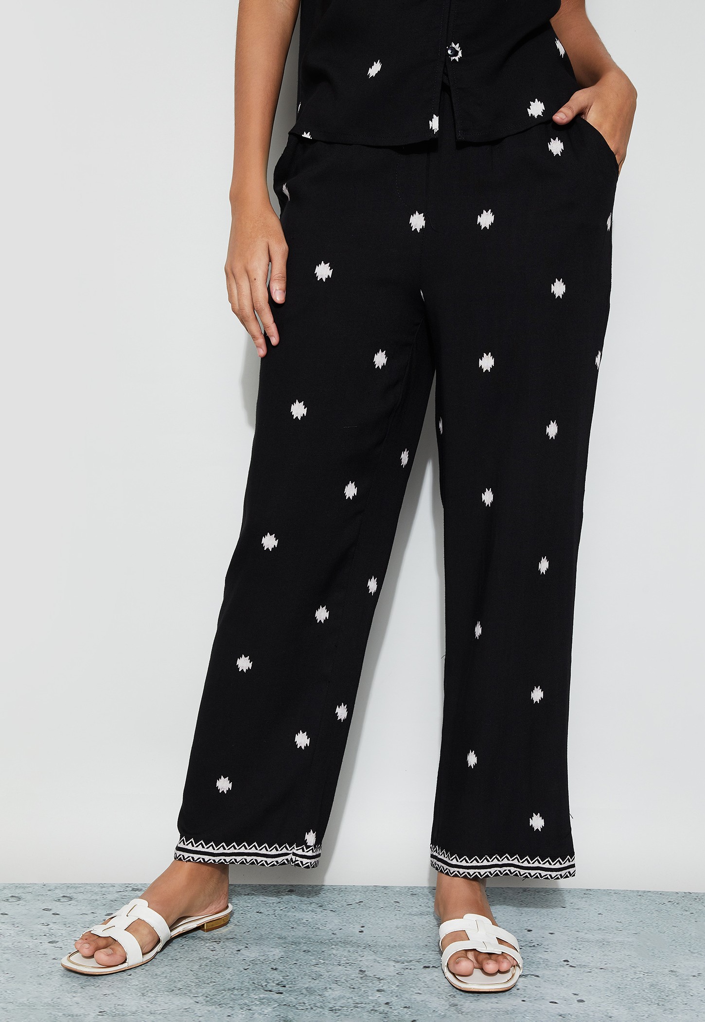 FAME FOREVER Woven Design Trousers-picture-44
