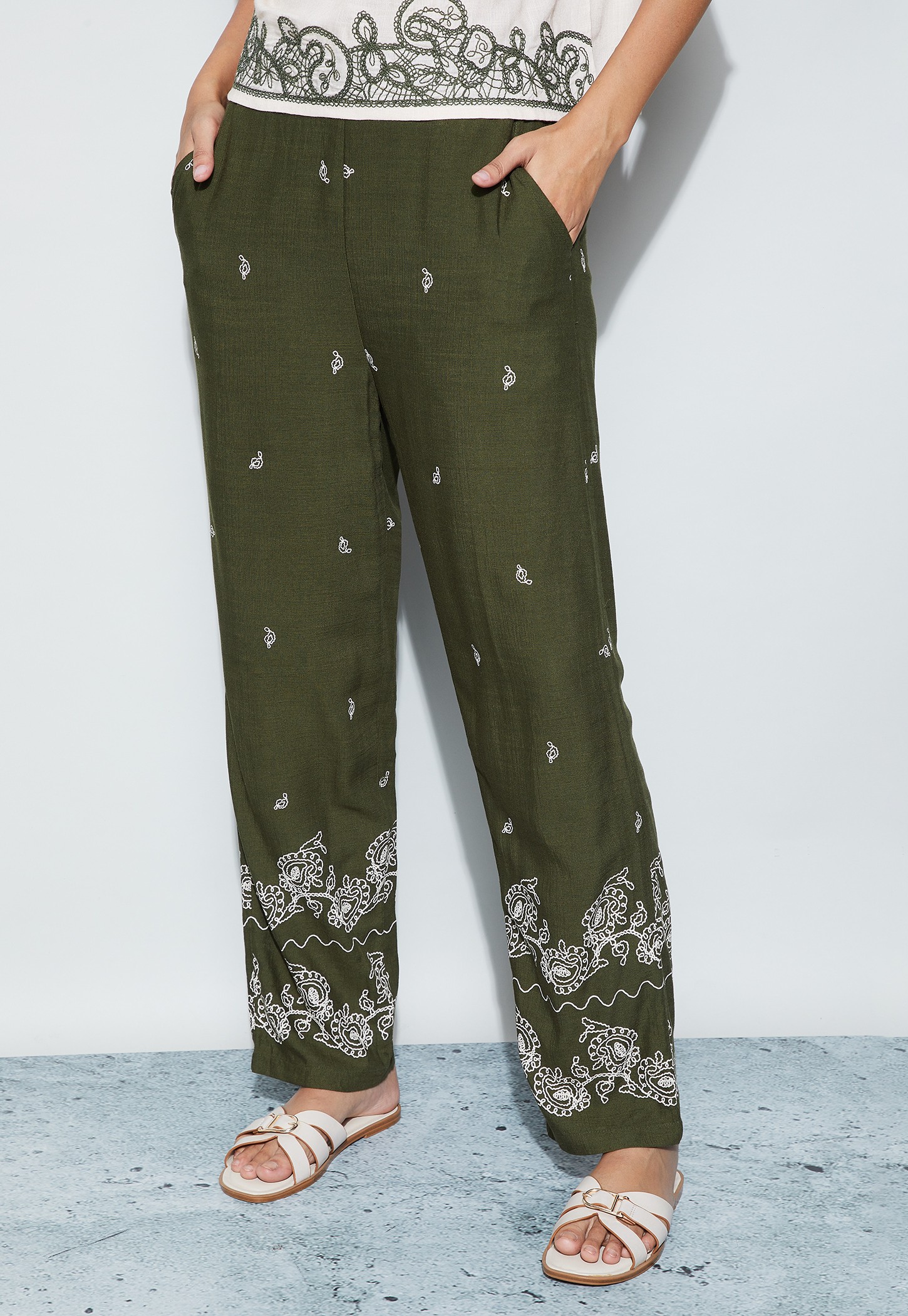 FAME FOREVER Paisley Print Trousers-picture-27