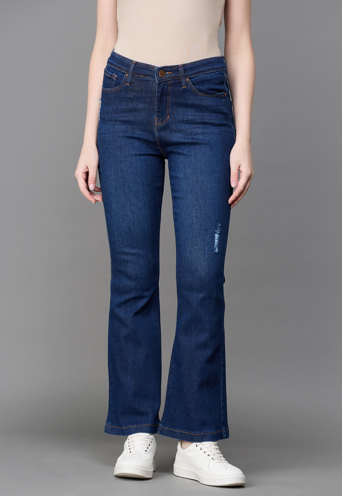 XPOSE Distressed High Rise Flared Jeans-picture-13