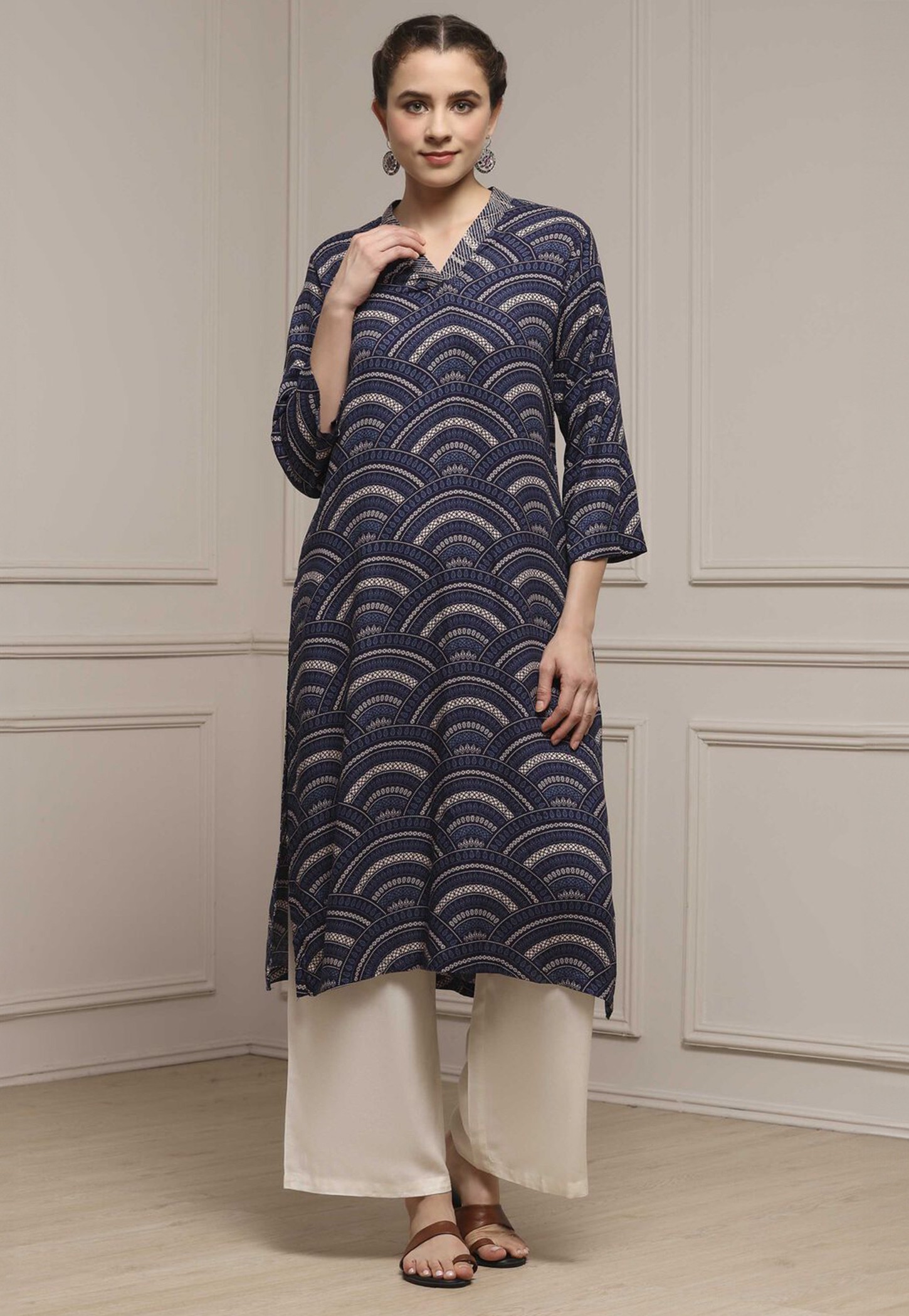 BIBA Printed Straight Kurta-image-30