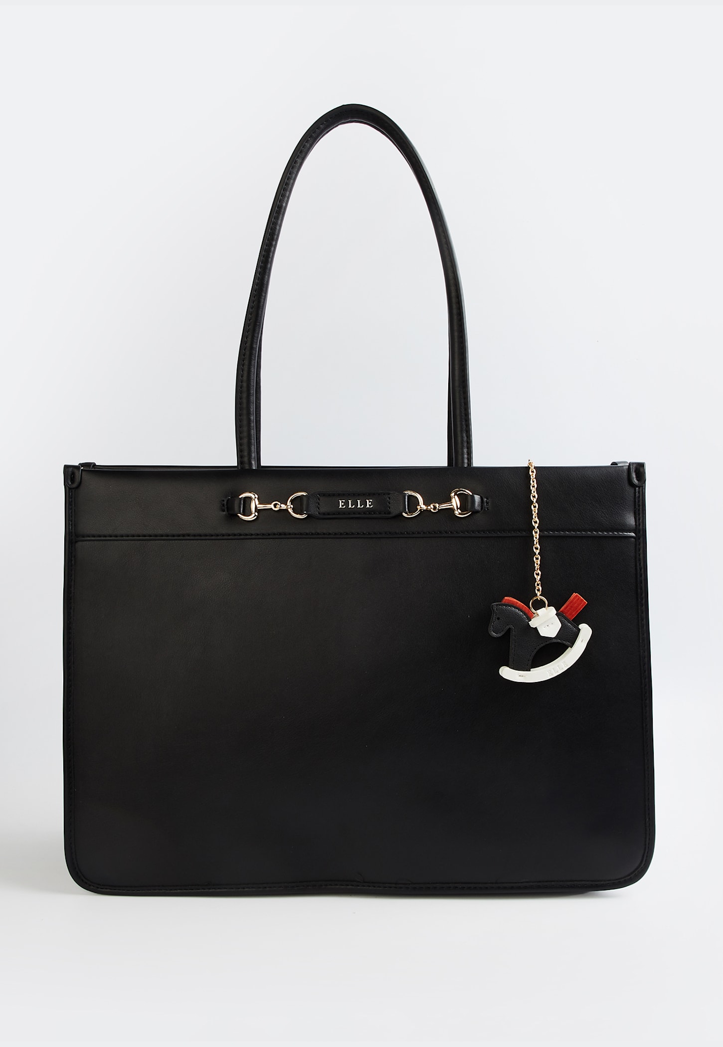 ELLE Solid Laptop Bag with Charm