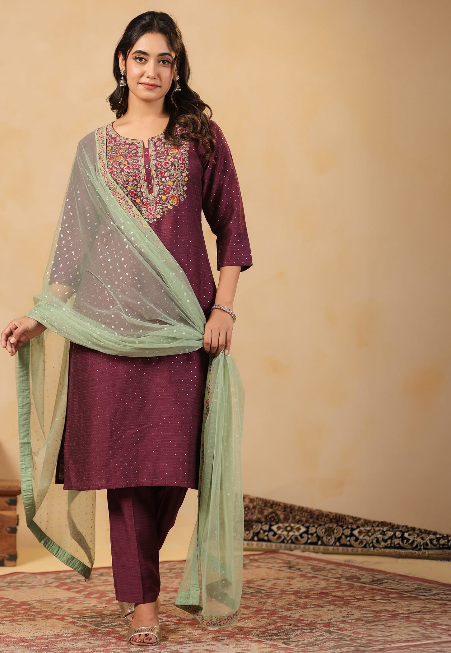 SPAN Woven Design Straight Pants-picture-29