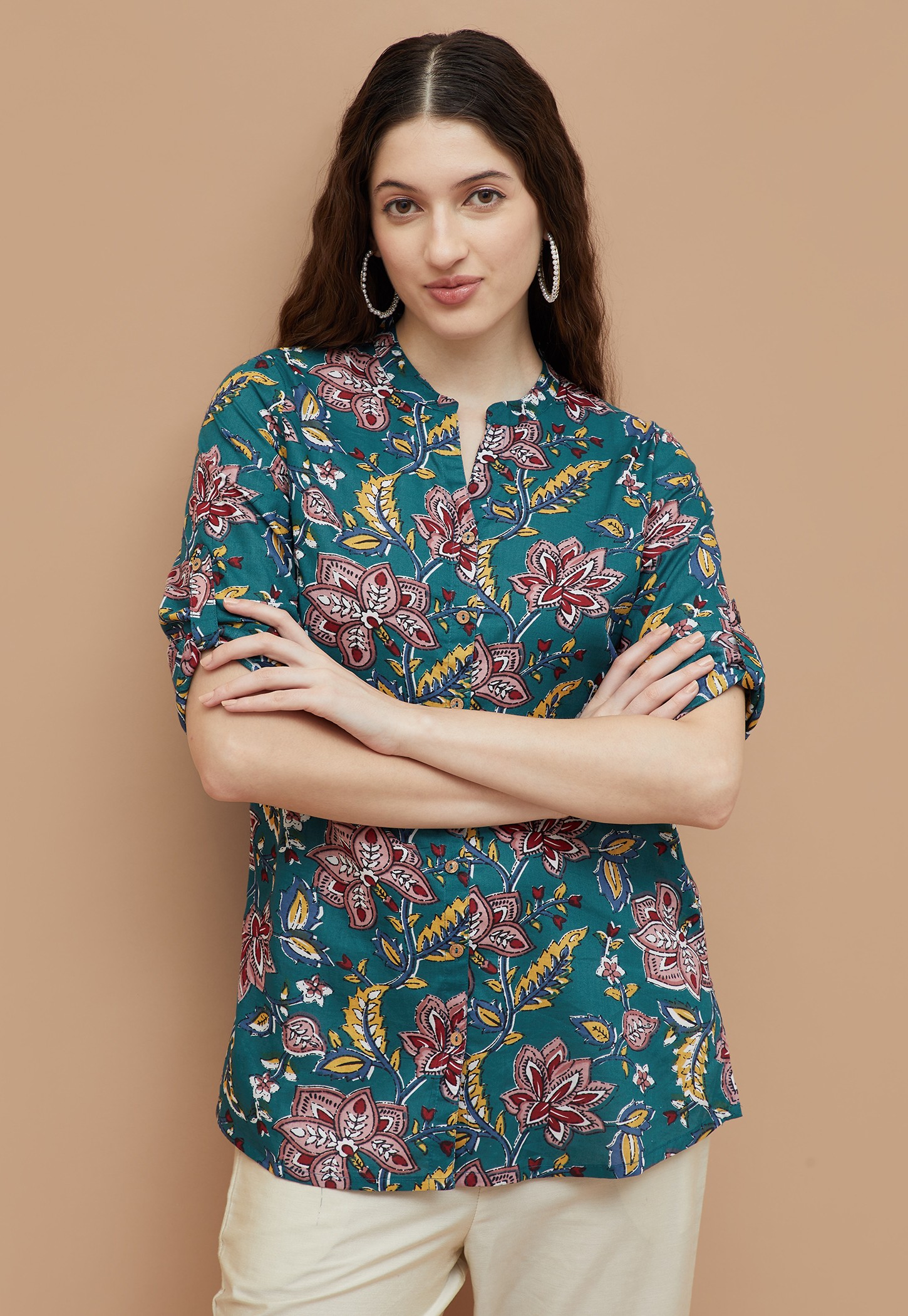 MELANGE Floral Print Kurti-picture-51
