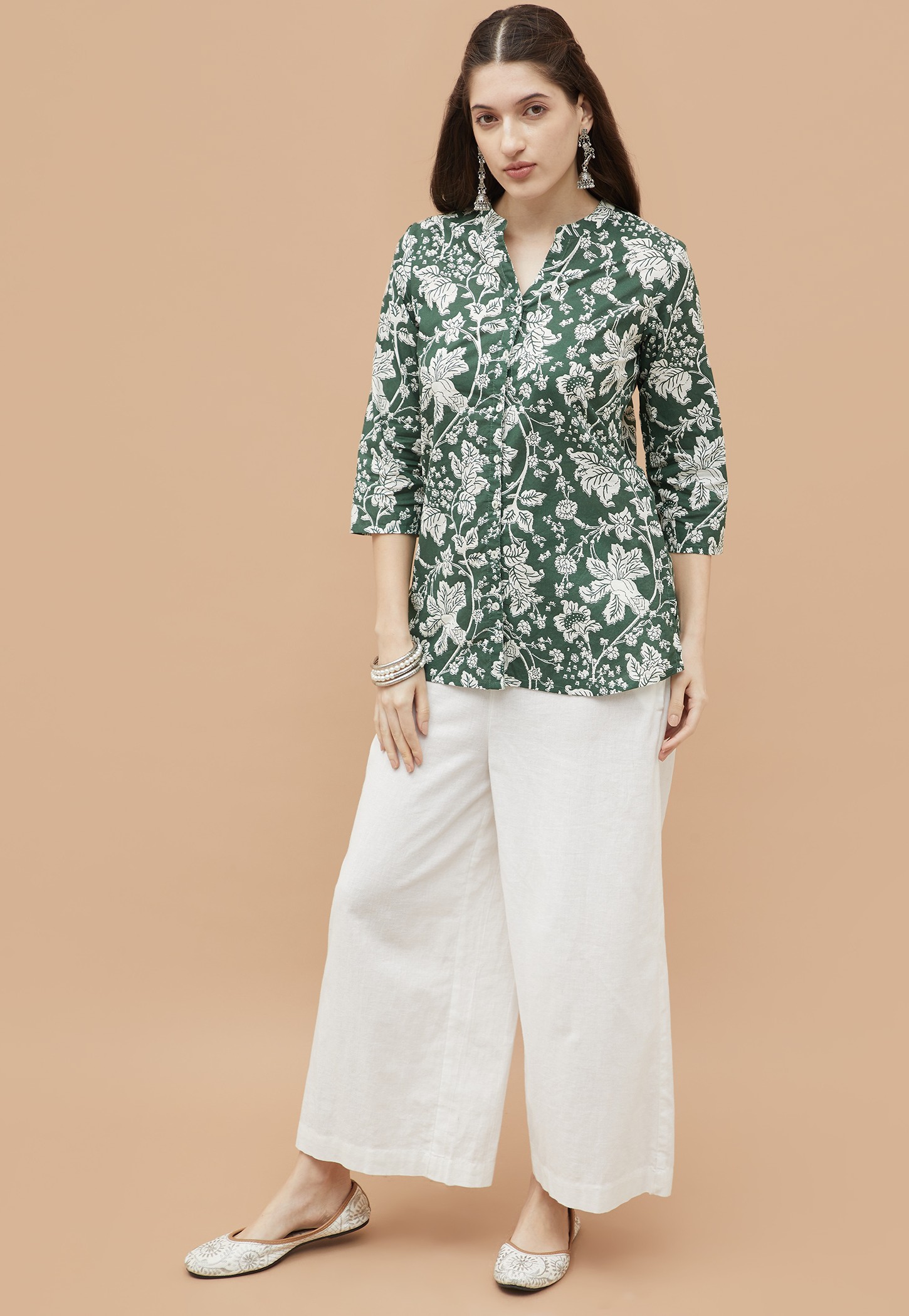 MELANGE Floral Print Straight Kurti-picture-29