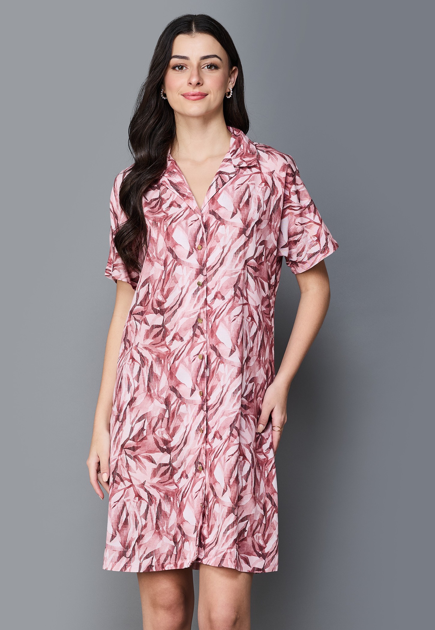 AND Abstract Print Shirt Dress-picture-15