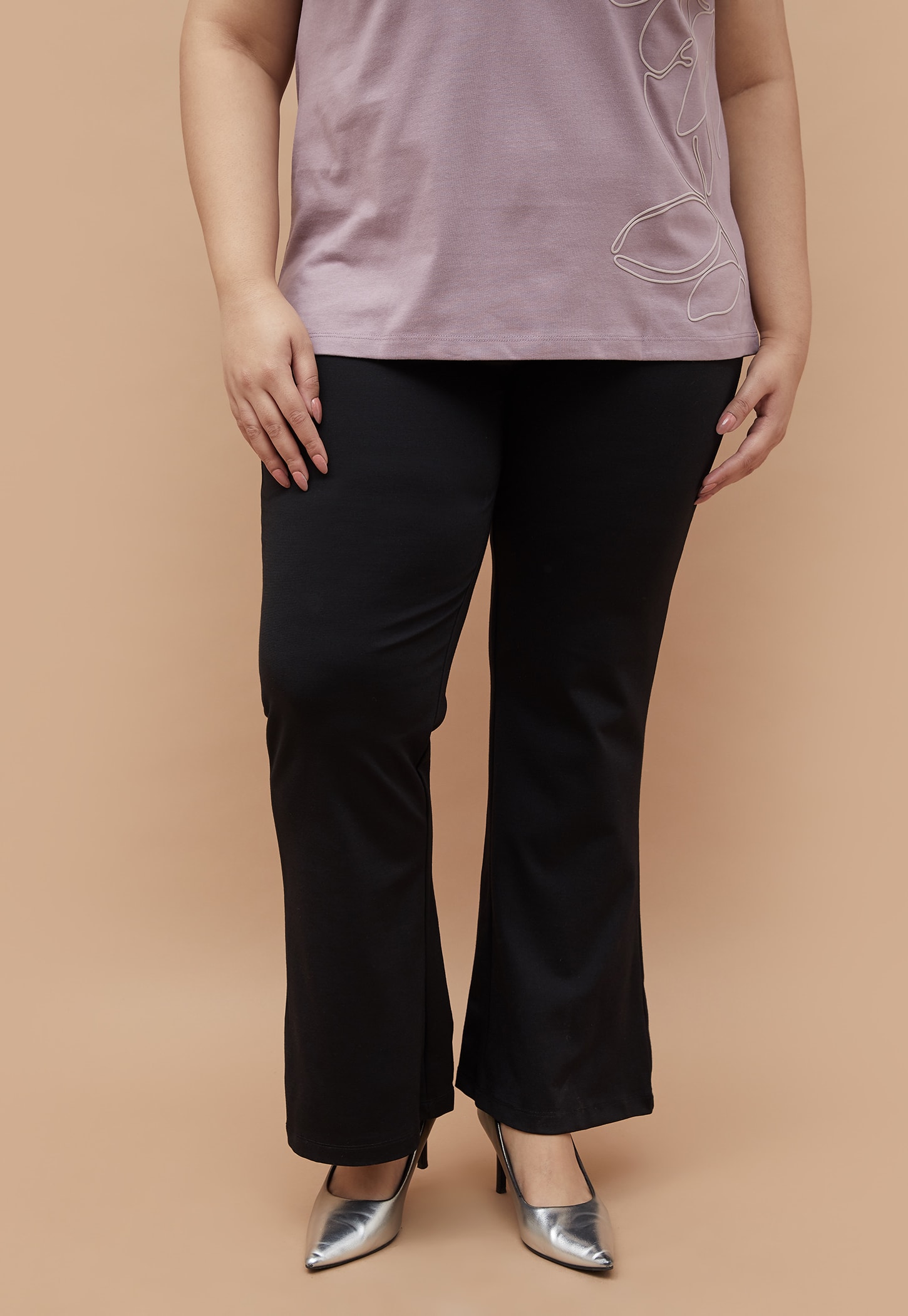 NEXUS Solid Flared Trousers-picture-23
