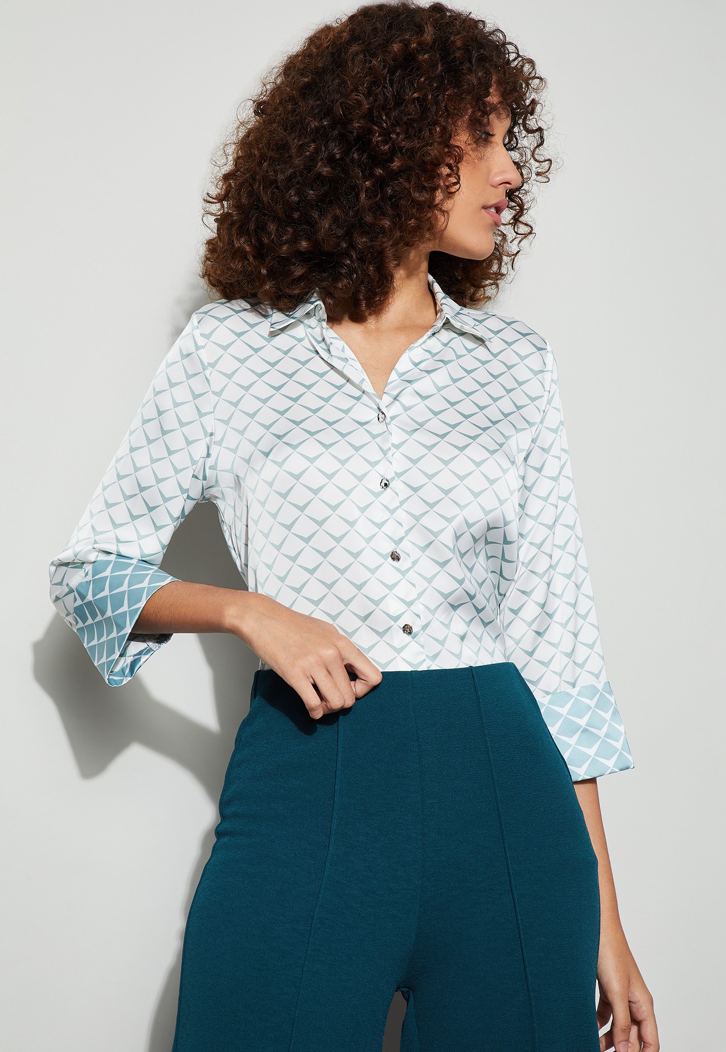 CODE CLASSIC Geometric Print Shirt-picture-22