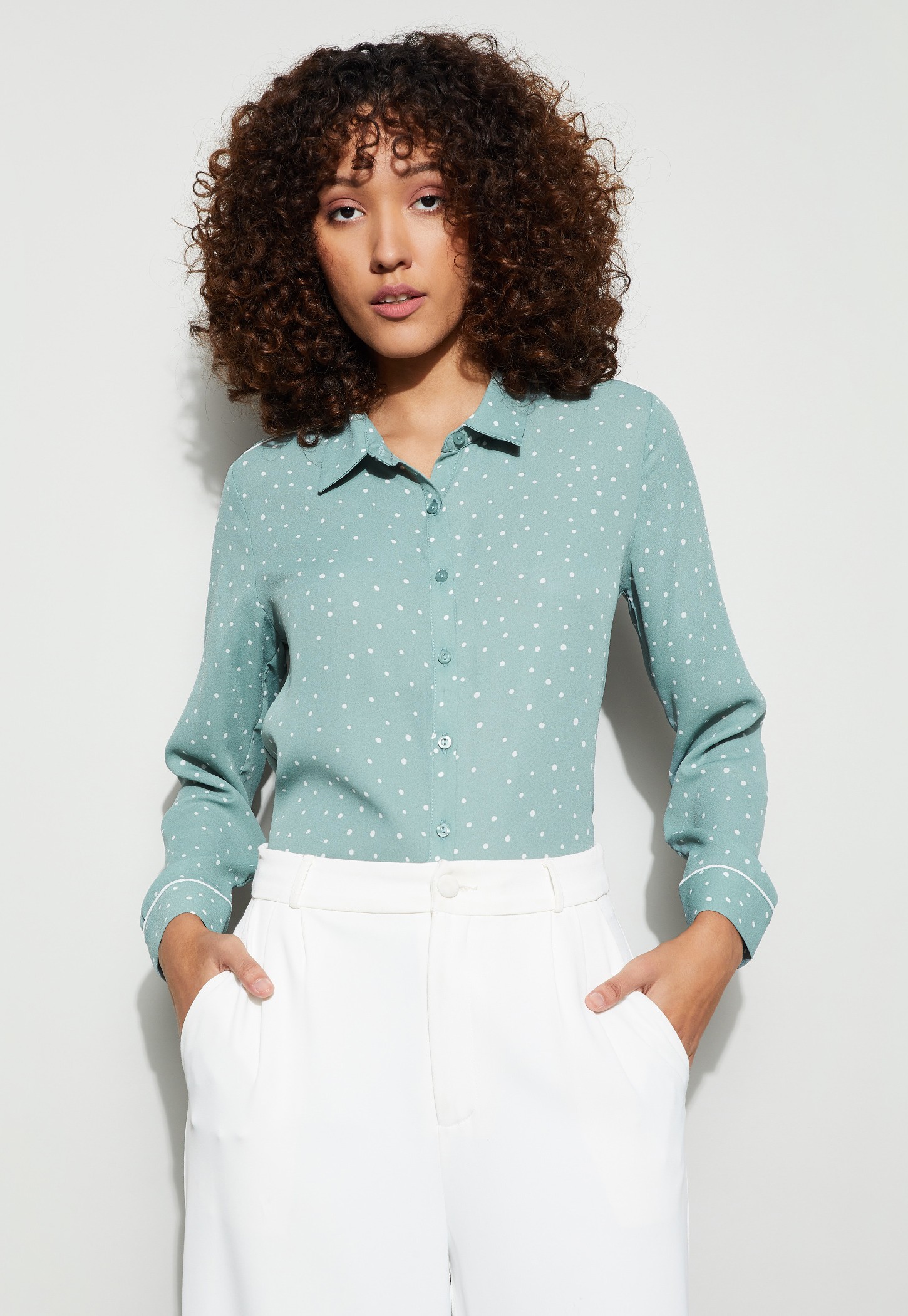 CODE CLASSIC Polka-Dot Print Shirt-picture-11