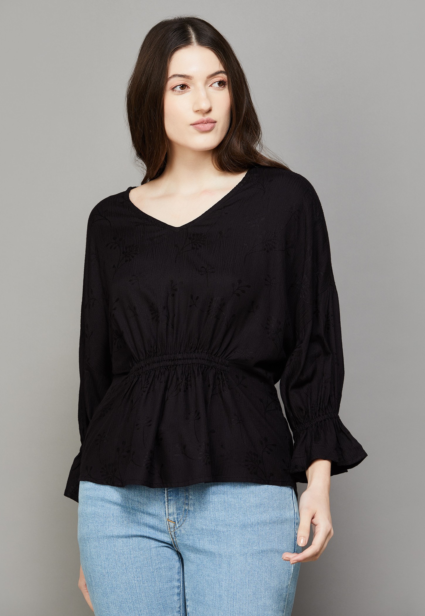 AND Jacquard V-Neck Top-picture-32