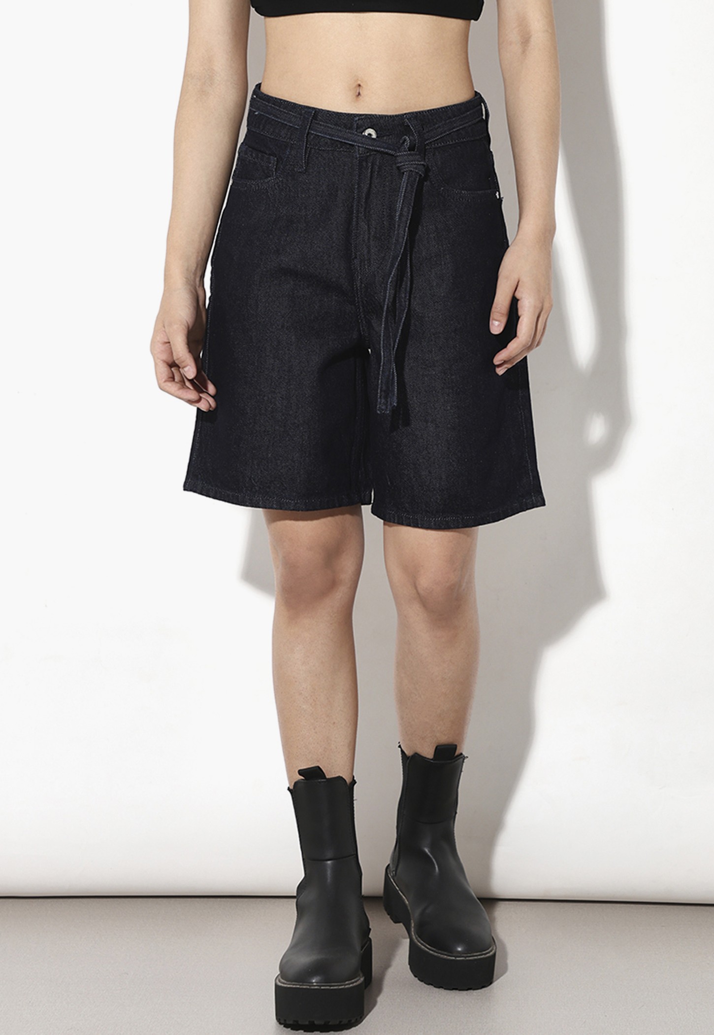 ONLY Darkwashed Denim Shorts-picture-27