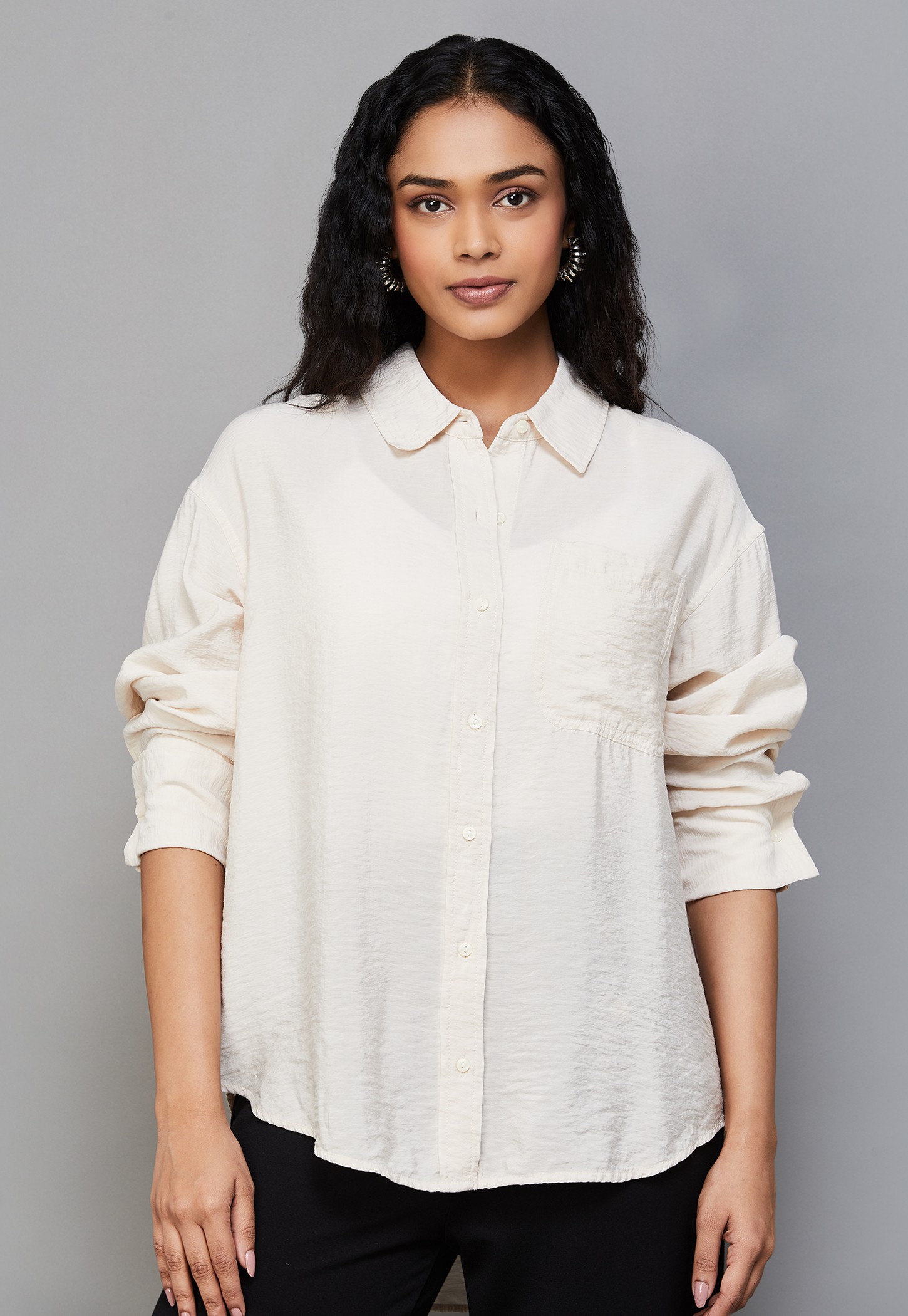 AMERICAN EAGLE Textured Regular Fit Shirt-picture-46