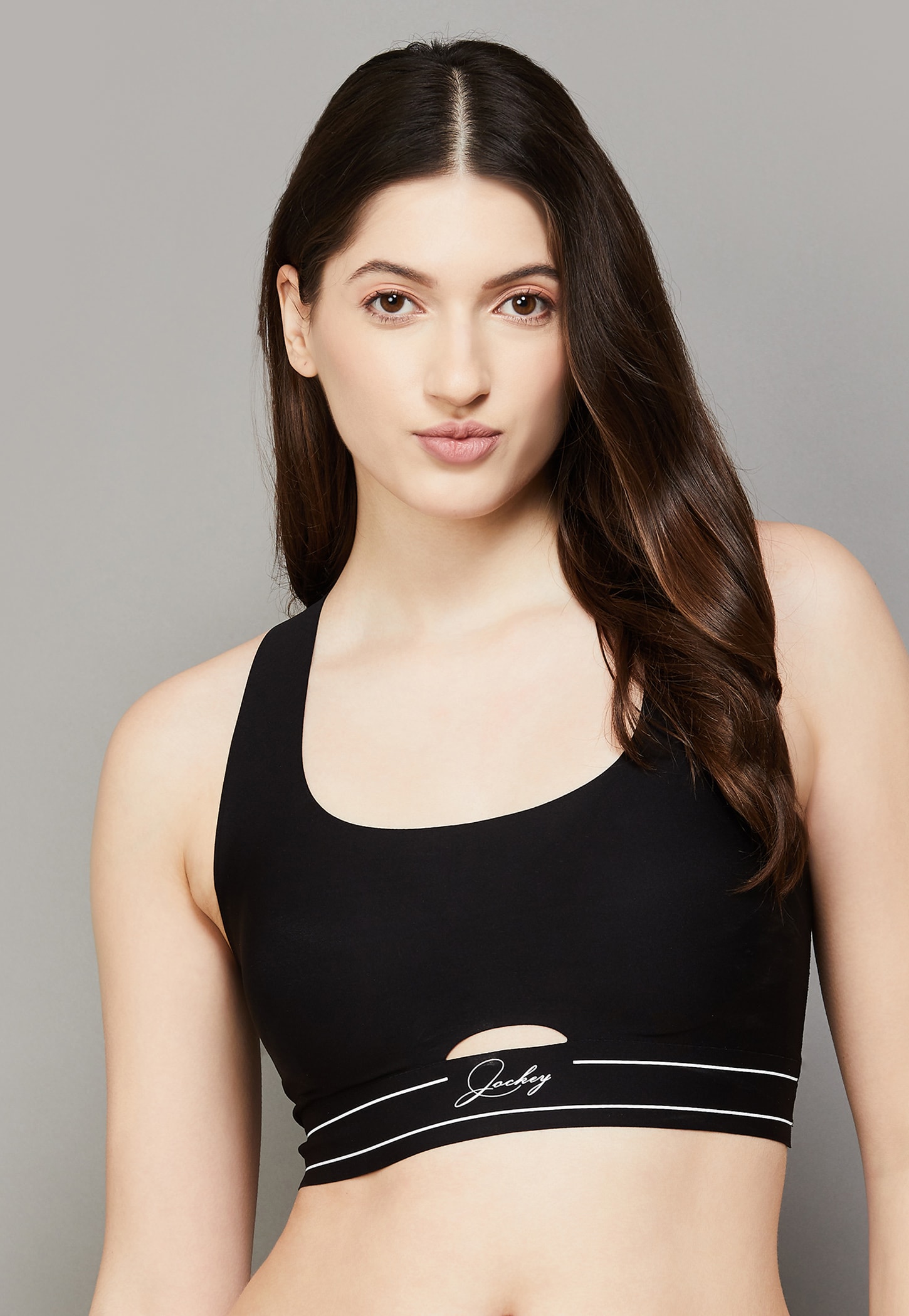 JOCKEY Solid Cross Back Sports Bra-picture-34