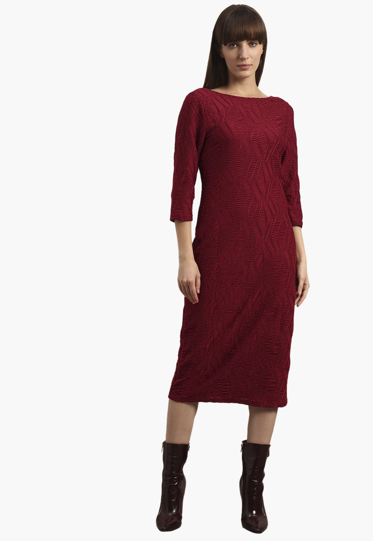 VERO MODA Self Design Shift Dress-picture-45