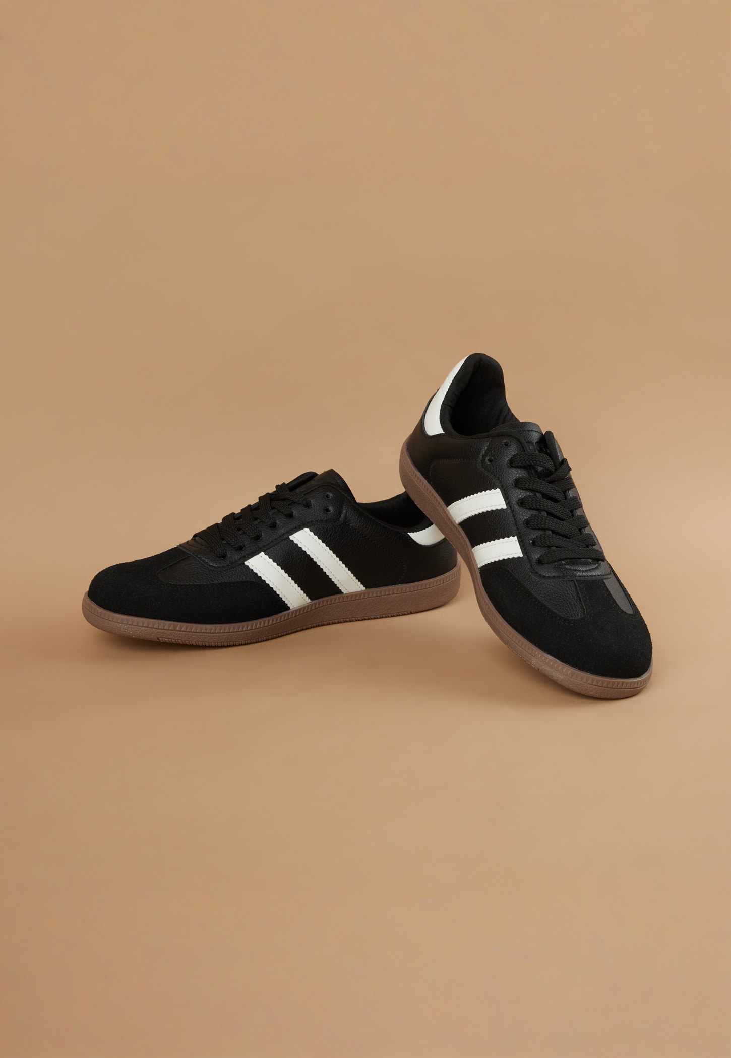 GINGER Striped Lace-Up Sneakers-picture-39