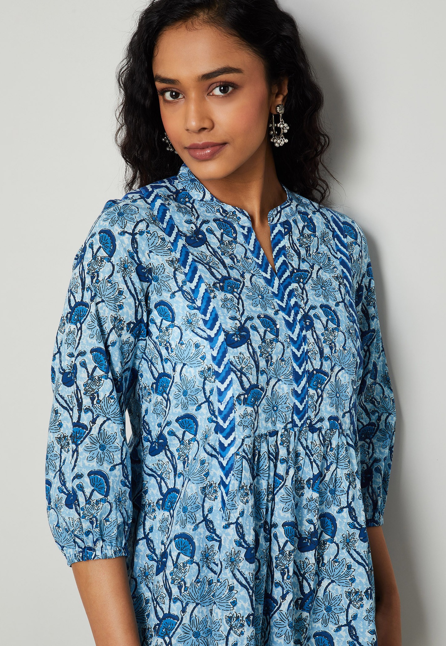 MELANGE Floral Print Ethnic Top-picture-17