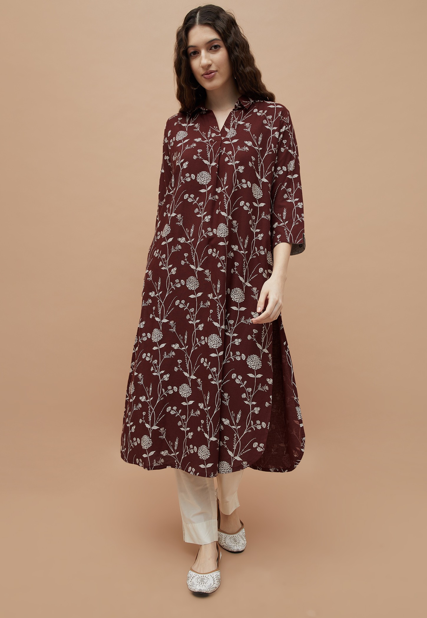 MELANGE Floral Print Straight Kurta-picture-49